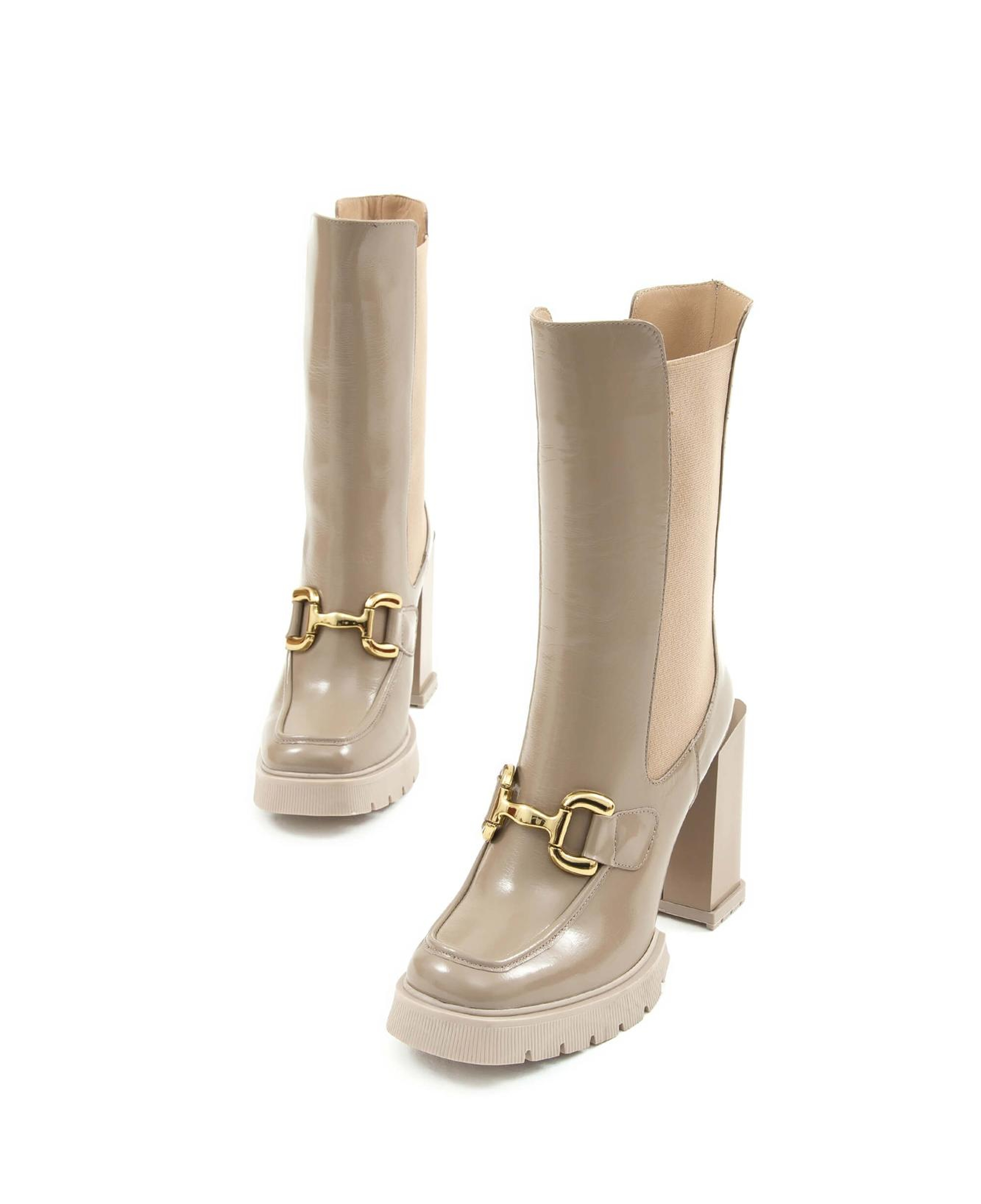 Tamer Tanca Kadın Hakiki Deri Bej Casual Bot