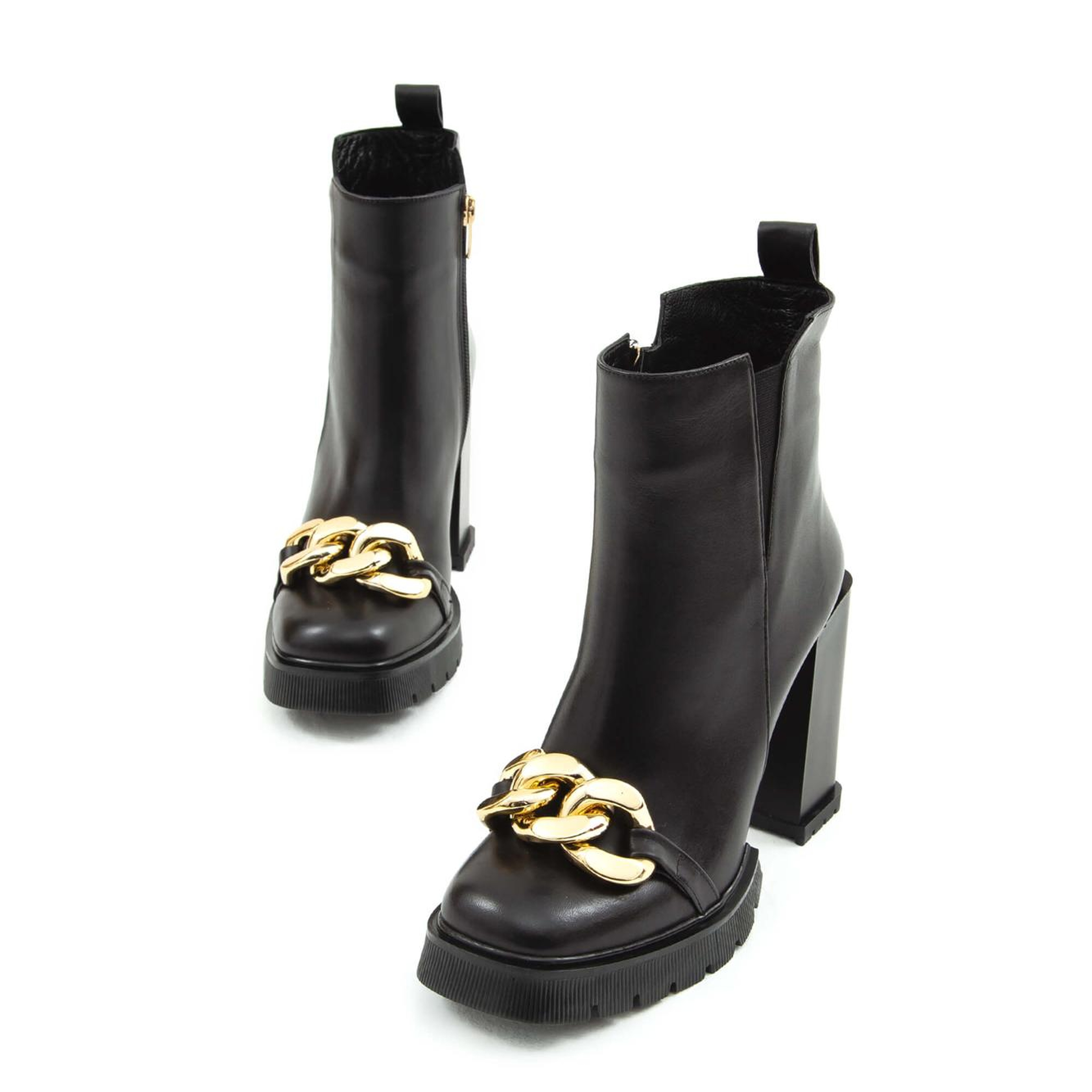 Tamer Tanca Kadın Hakiki Deri Siyah Casual Bot