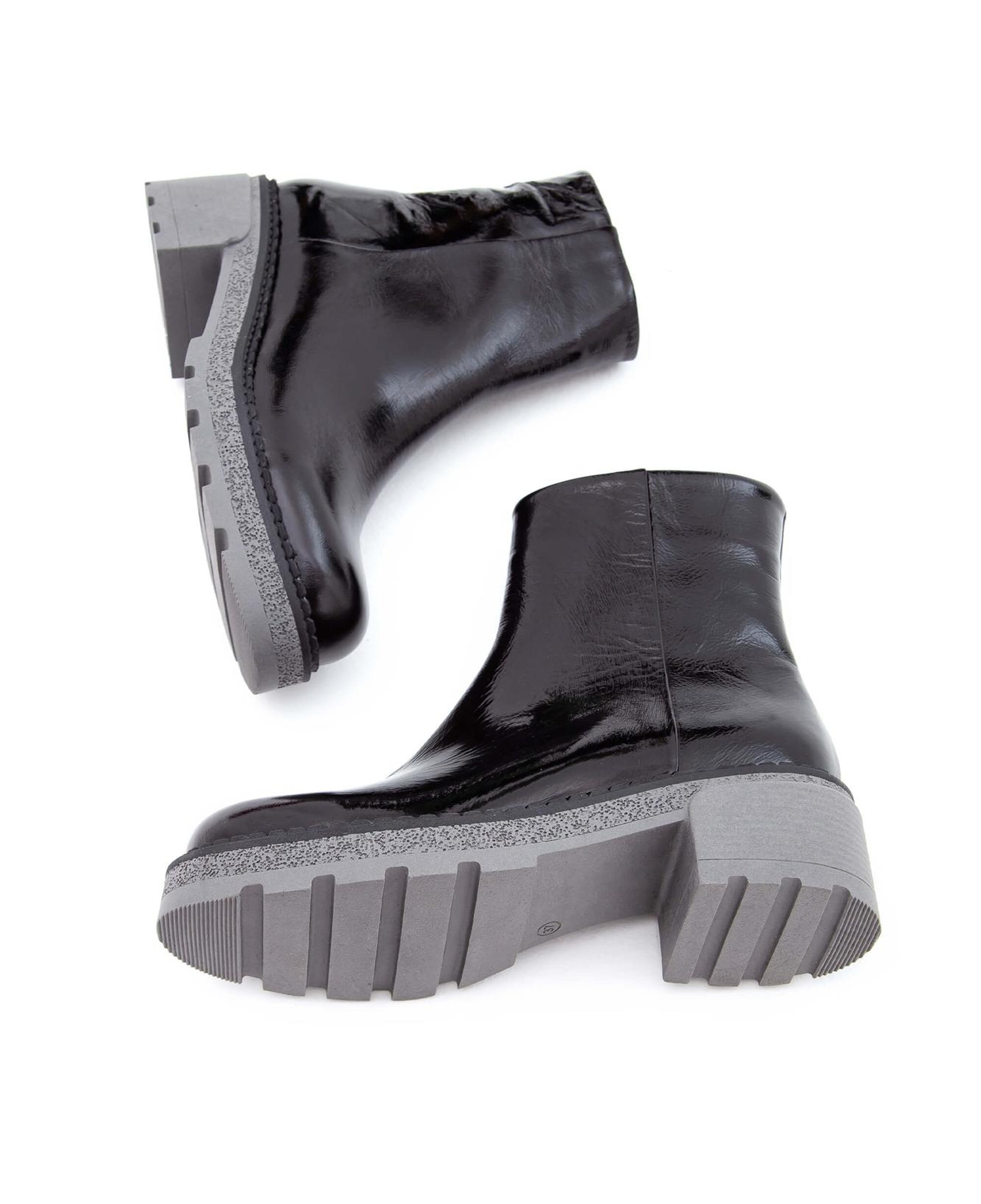 Tamer Tanca Kadın Hakiki Deri Siyah Rugan Casual Bot