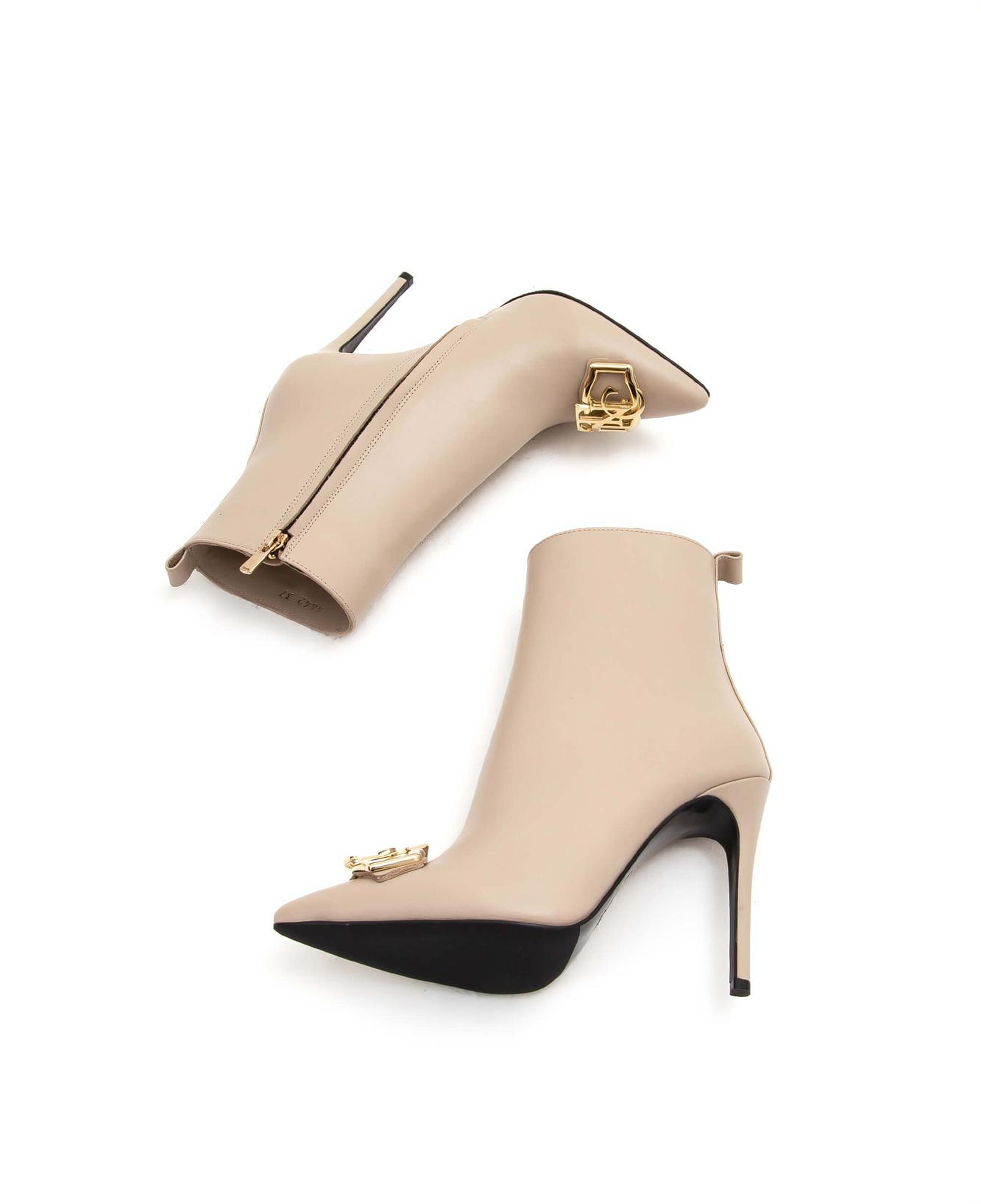 Tamer Tanca Kadın Hakiki Deri Bej Topuklu Bot