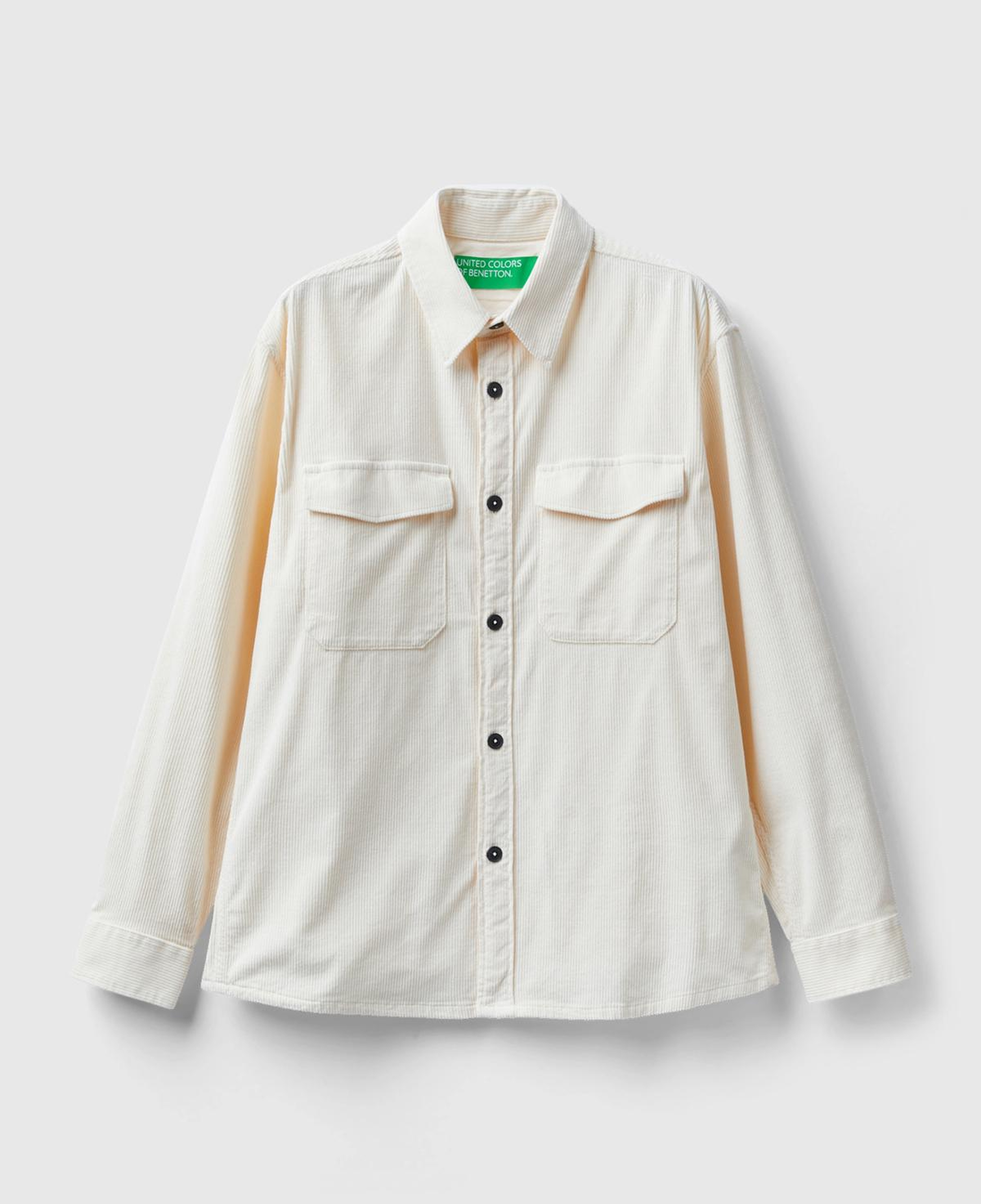 Erkek Beyaz Kadife Gömlek