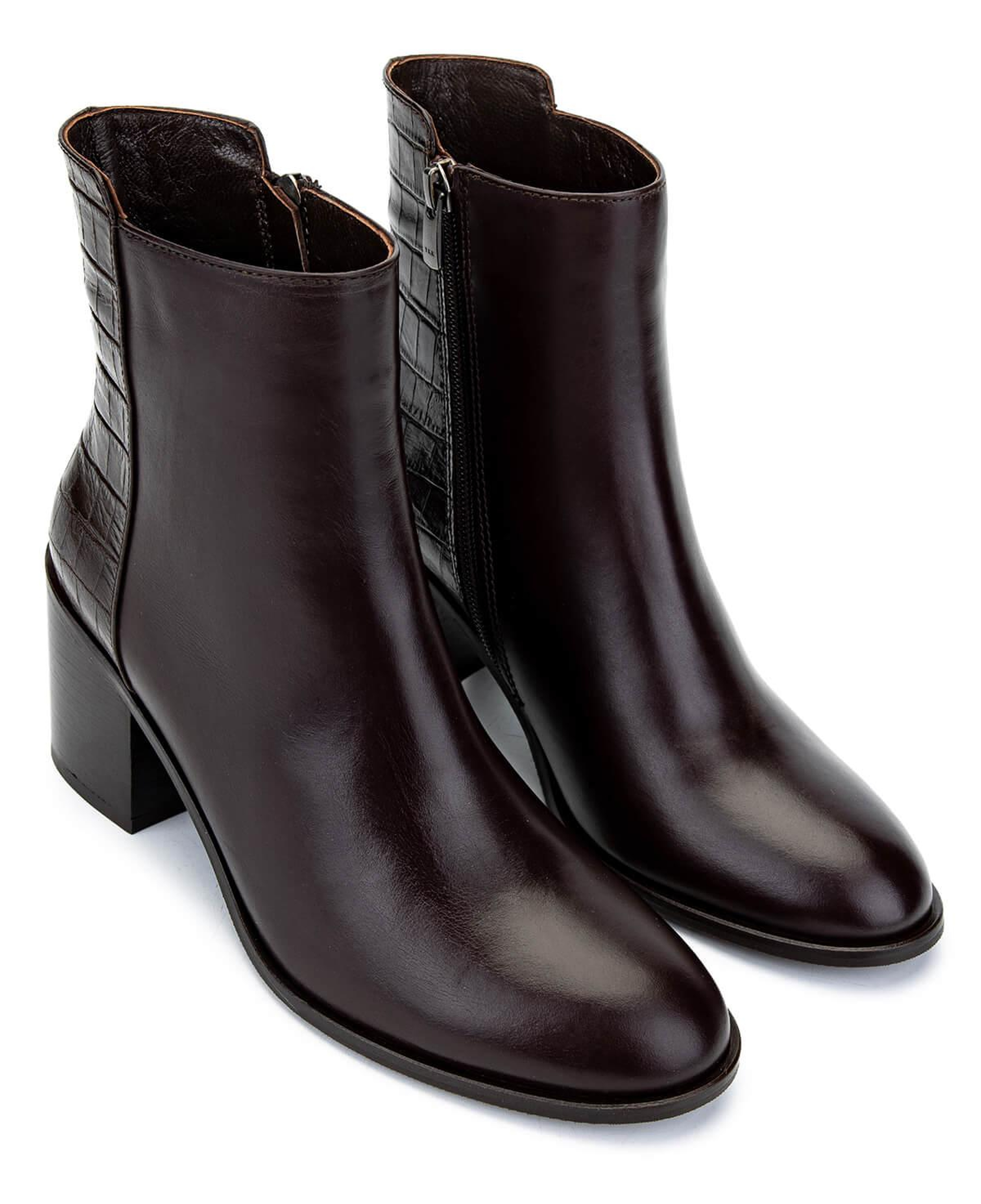 Tamer Tanca Kadın Hakiki Deri Kahverengi Topuklu Bot