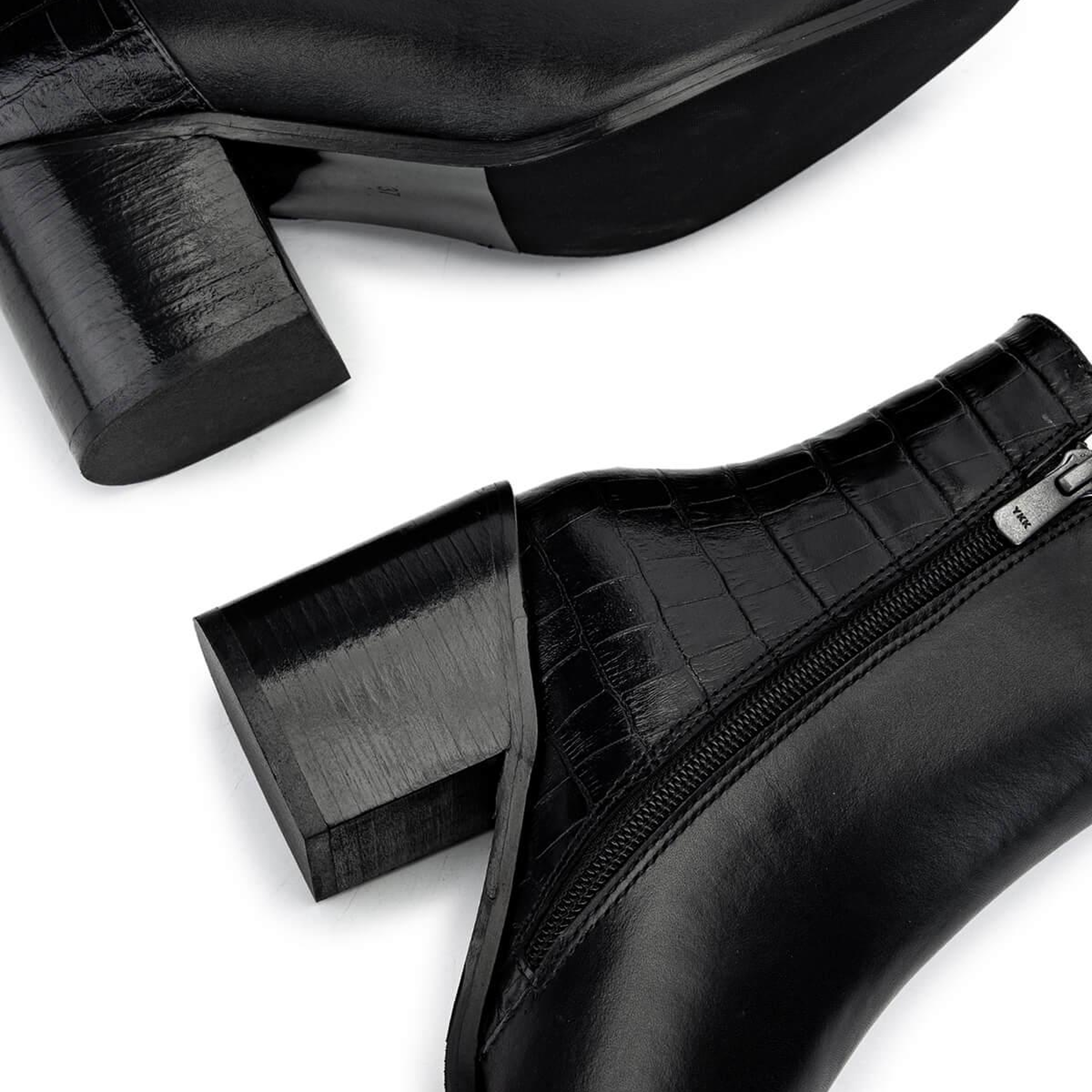 Tamer Tanca Kadın Hakiki Deri Siyah Topuklu Bot