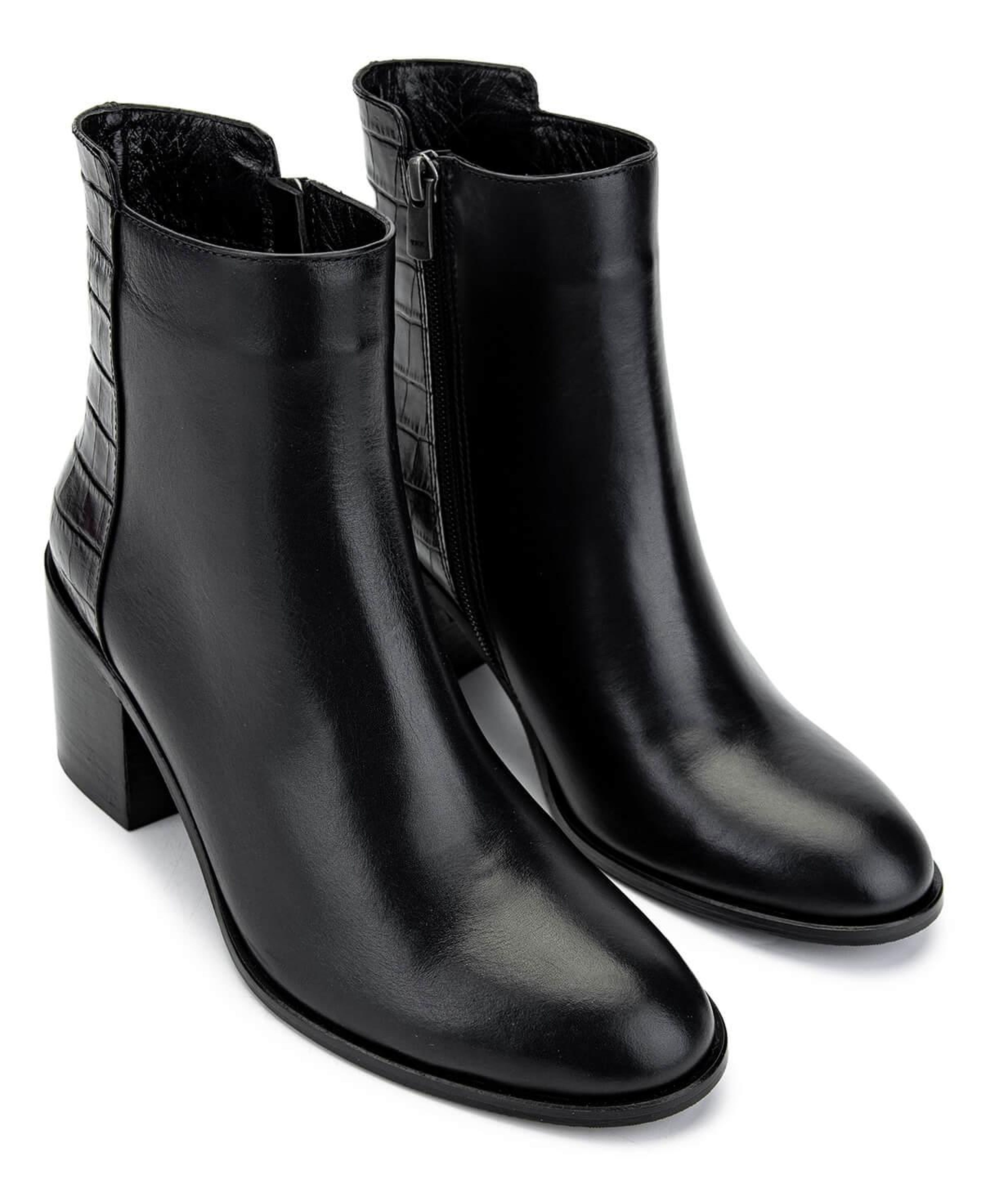 Tamer Tanca Kadın Hakiki Deri Siyah Topuklu Bot