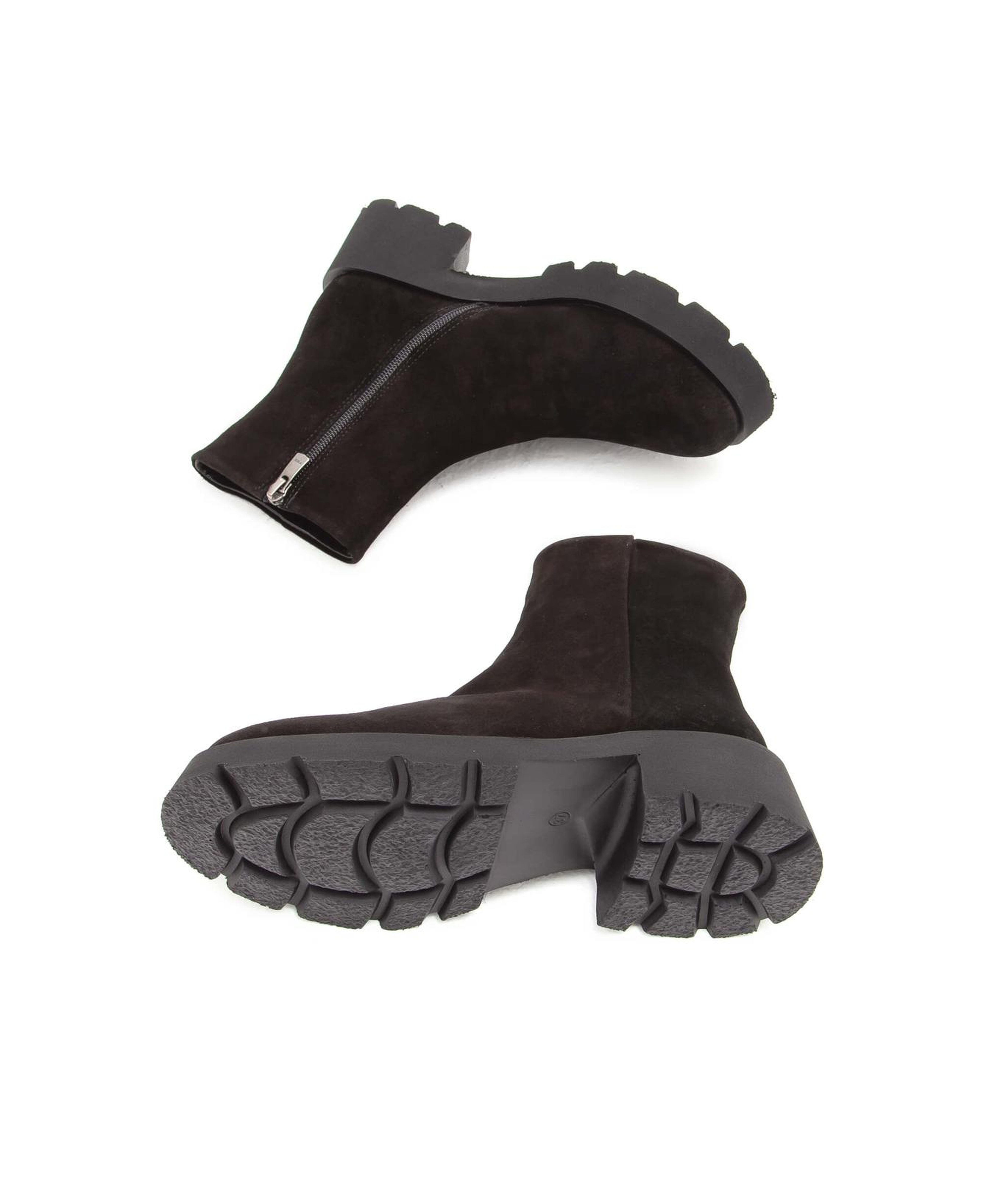 Tamer Tanca Kadın Hakiki Deri Siyah Süet Casual Bot