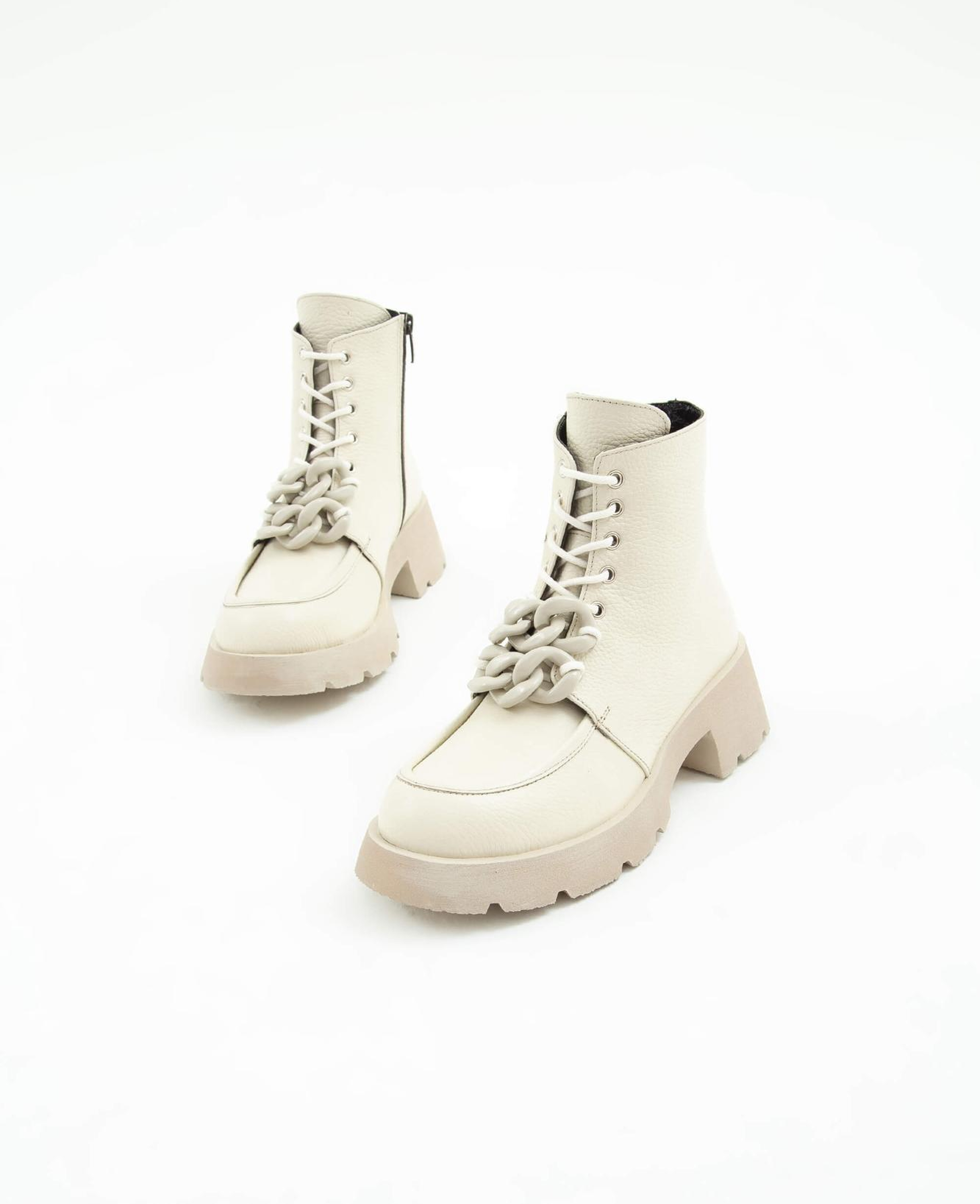 Tamer Tanca Kadın Hakiki Deri Krem Floter Casual Bot