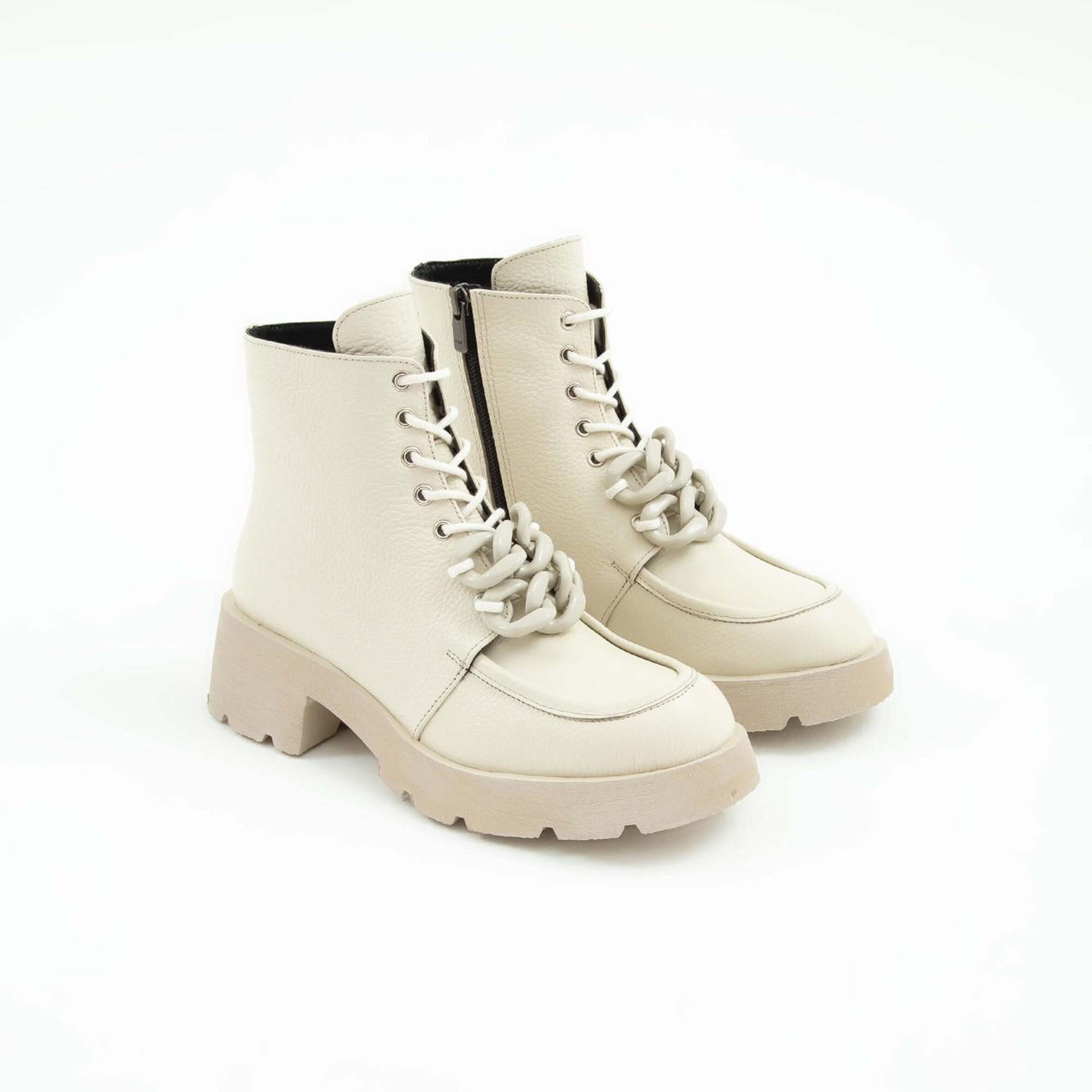 Tamer Tanca Kadın Hakiki Deri Krem Floter Casual Bot