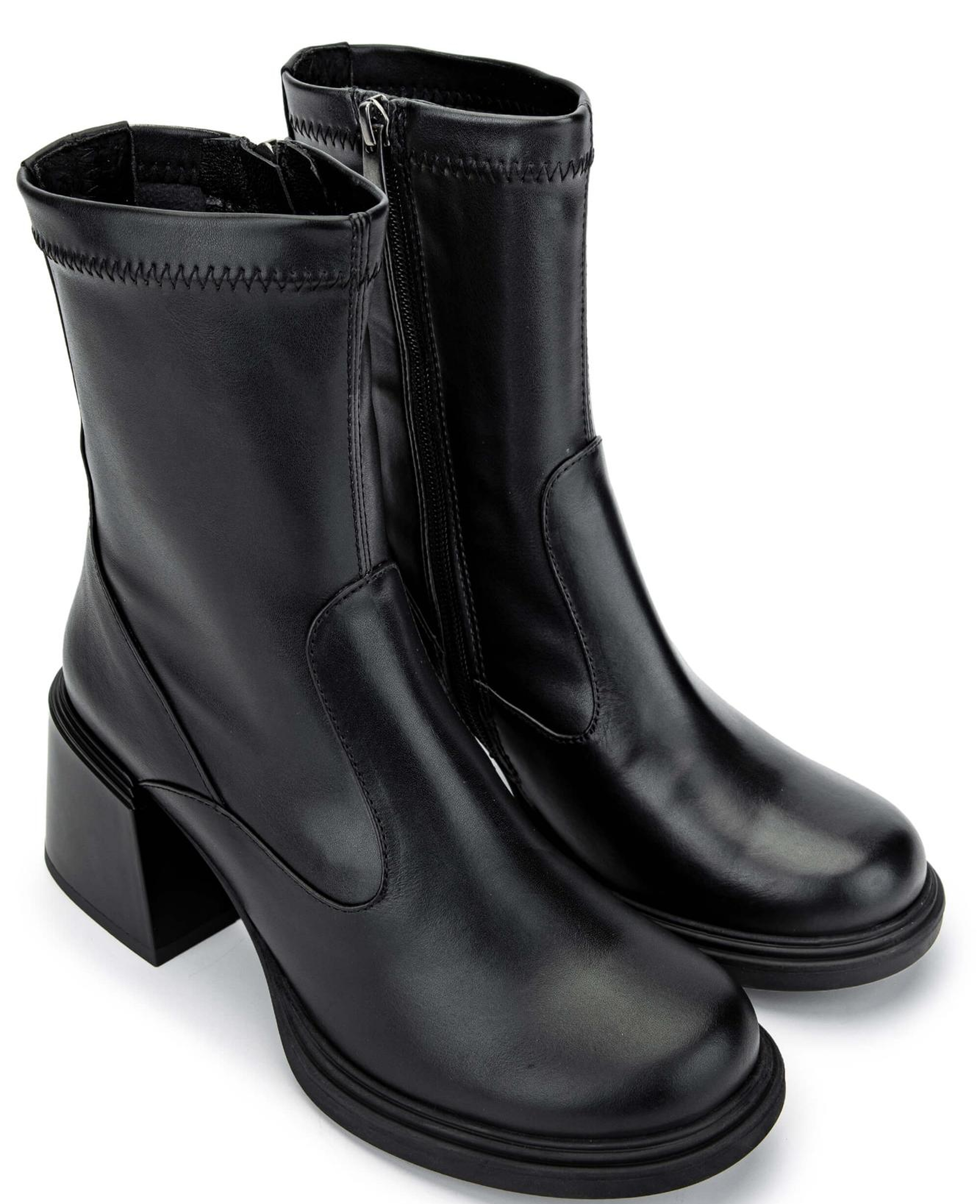 Tamer Tanca Kadın Hakiki Deri Siyah Analin Casual Bot