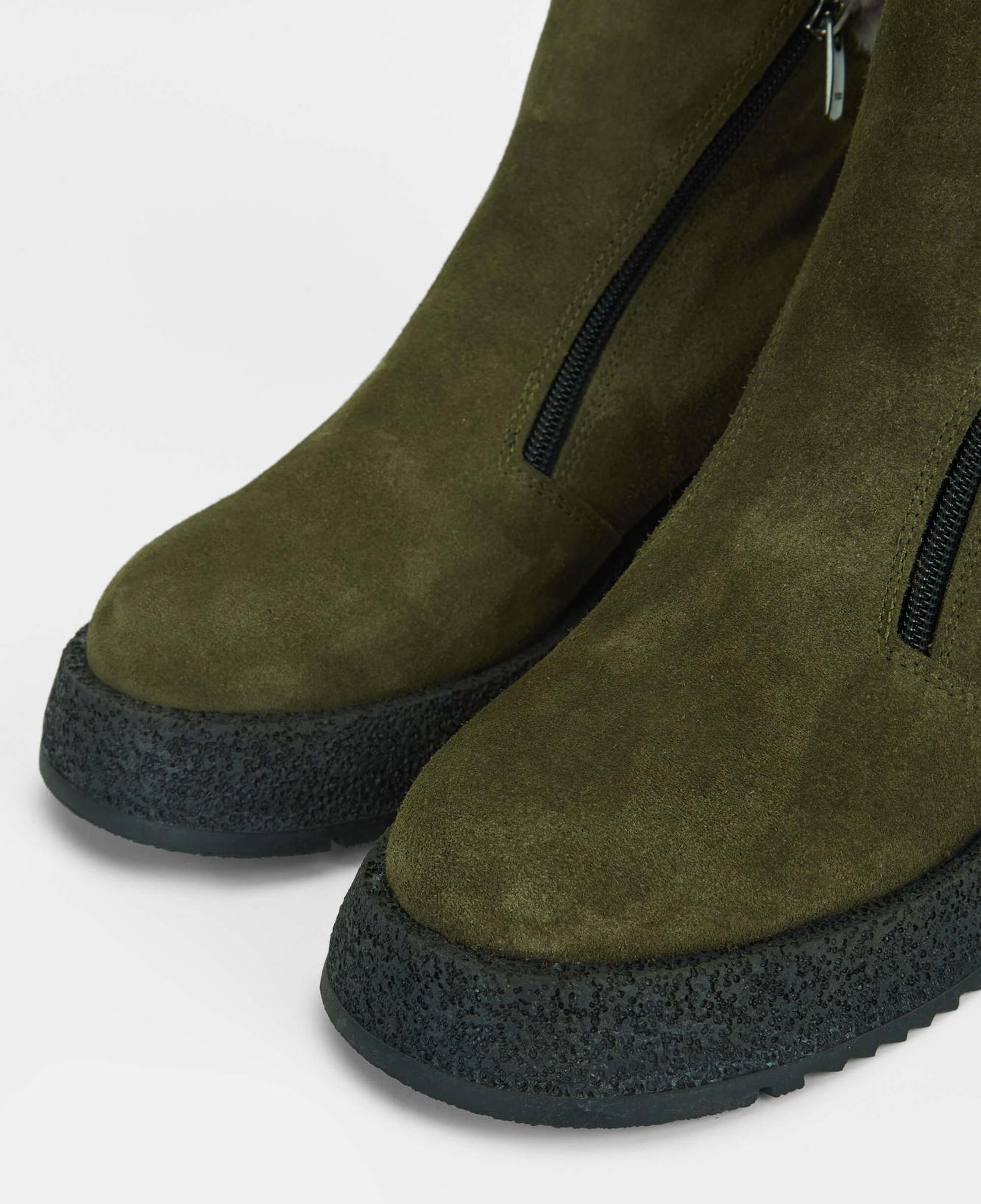 Tamer Tanca Kadın Hakiki Deri Haki Süet Casual Bot