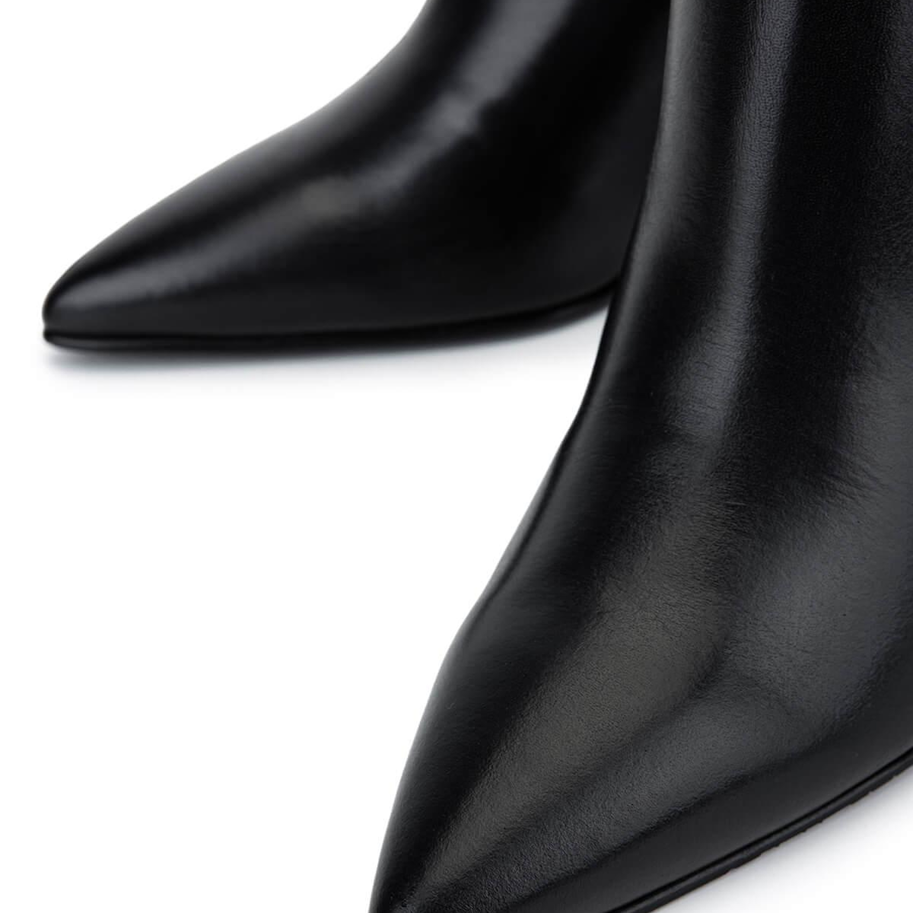 Tamer Tanca Kadın Hakiki Deri Siyah Abiye Bot