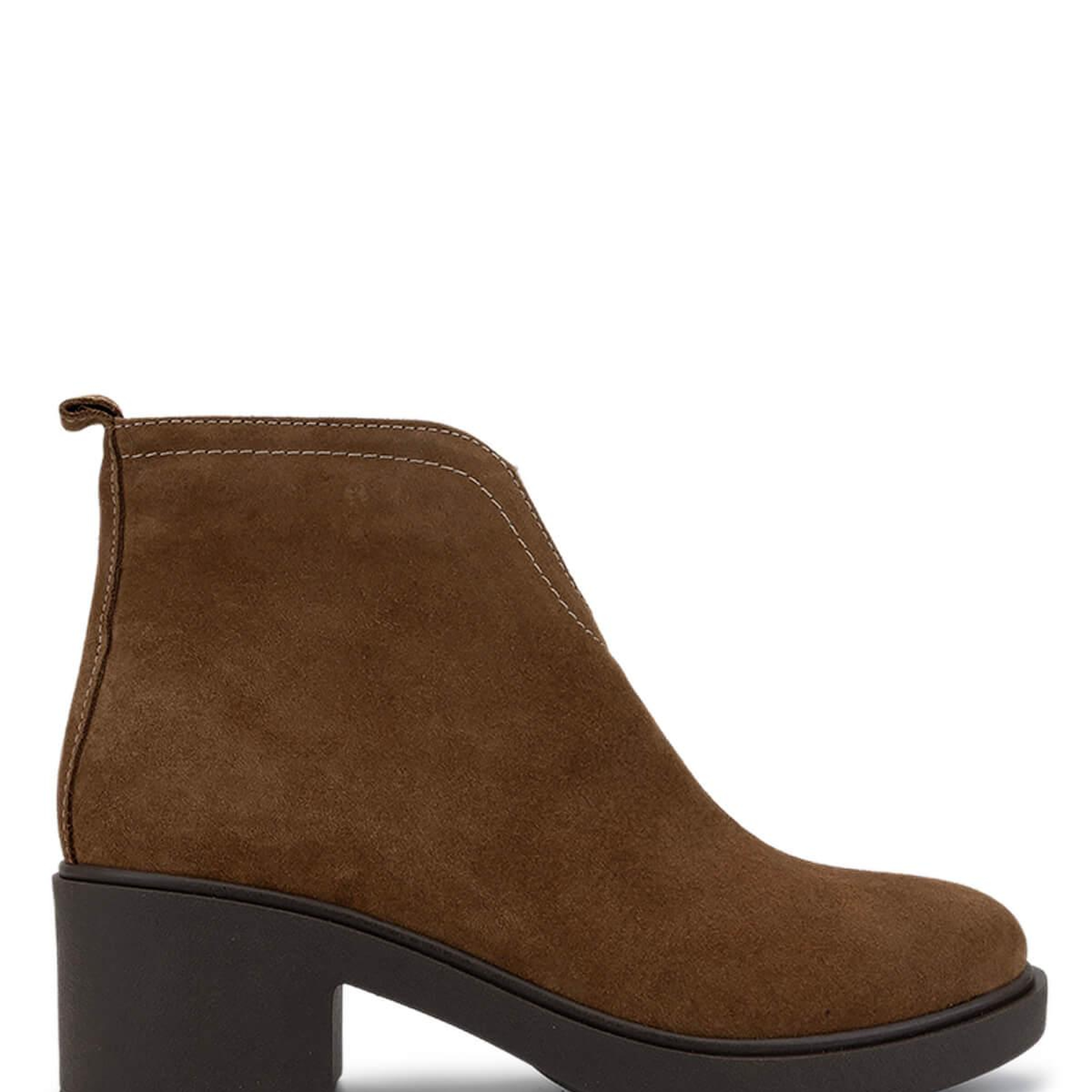 Tamer Tanca Kadın Hakiki Deri Taba Süet Topuklu Bot