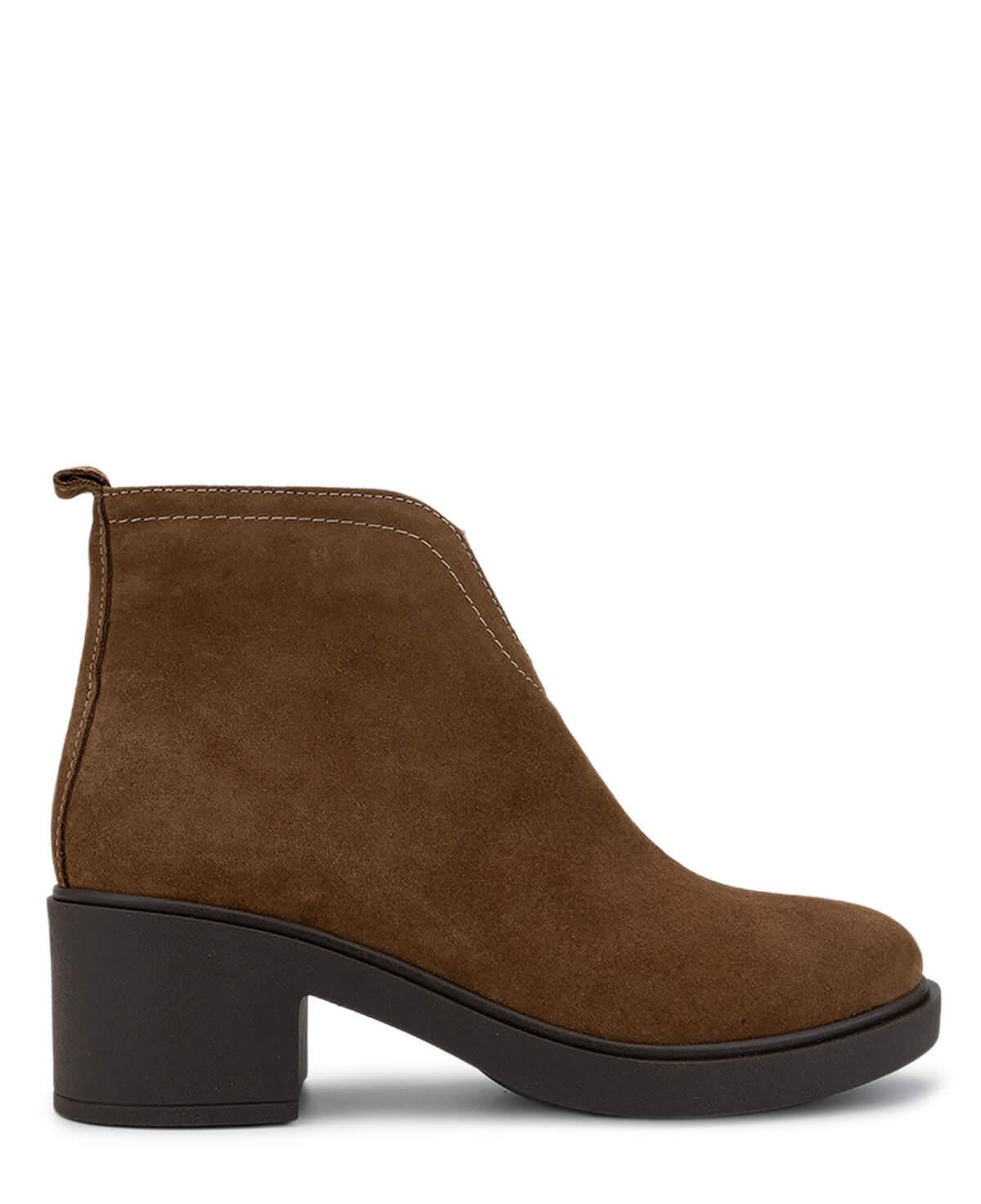 Tamer Tanca Kadın Hakiki Deri Taba Süet Topuklu Bot