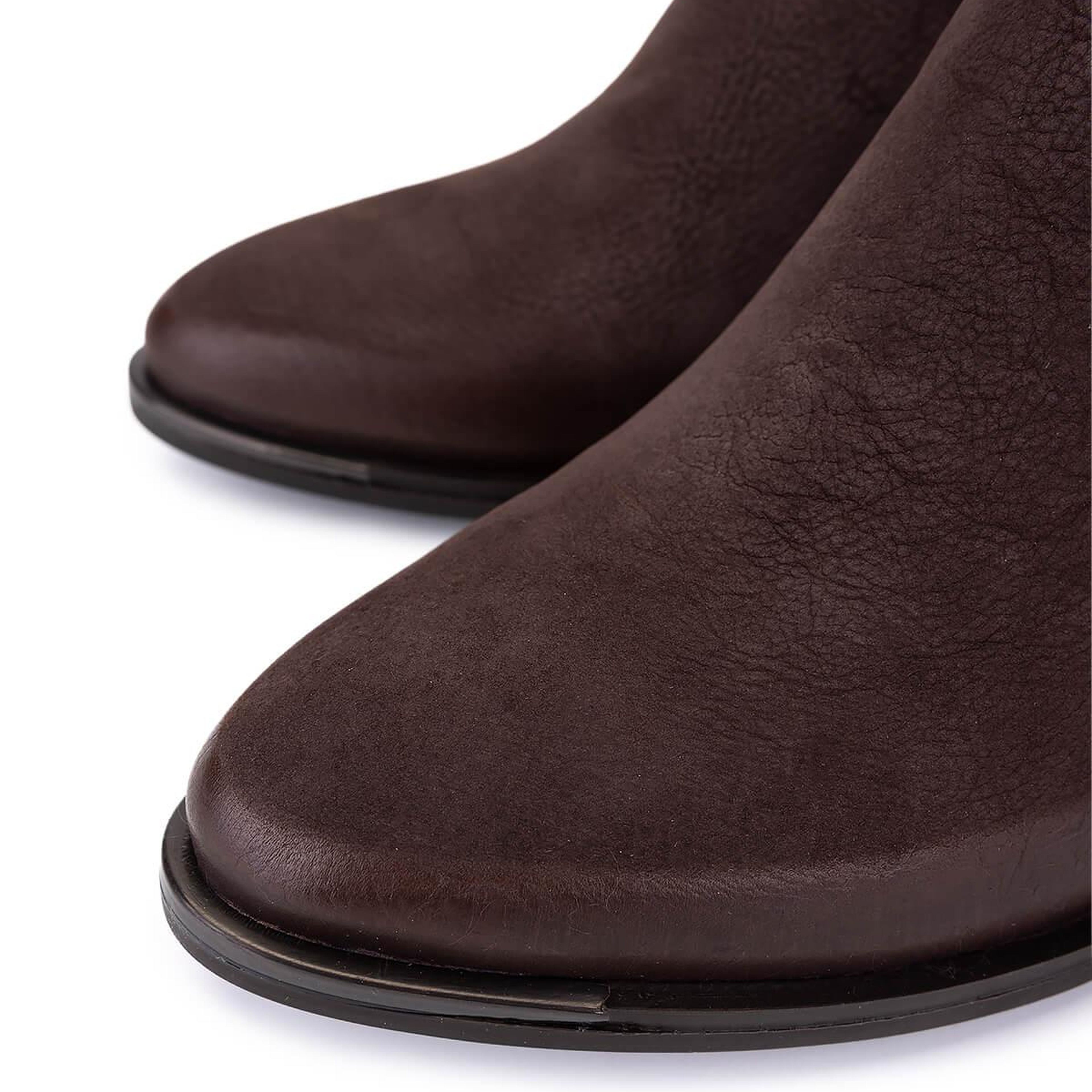 Tamer Tanca Kadın Hakiki Deri Kahverengi Nubuk Topuklu Bot