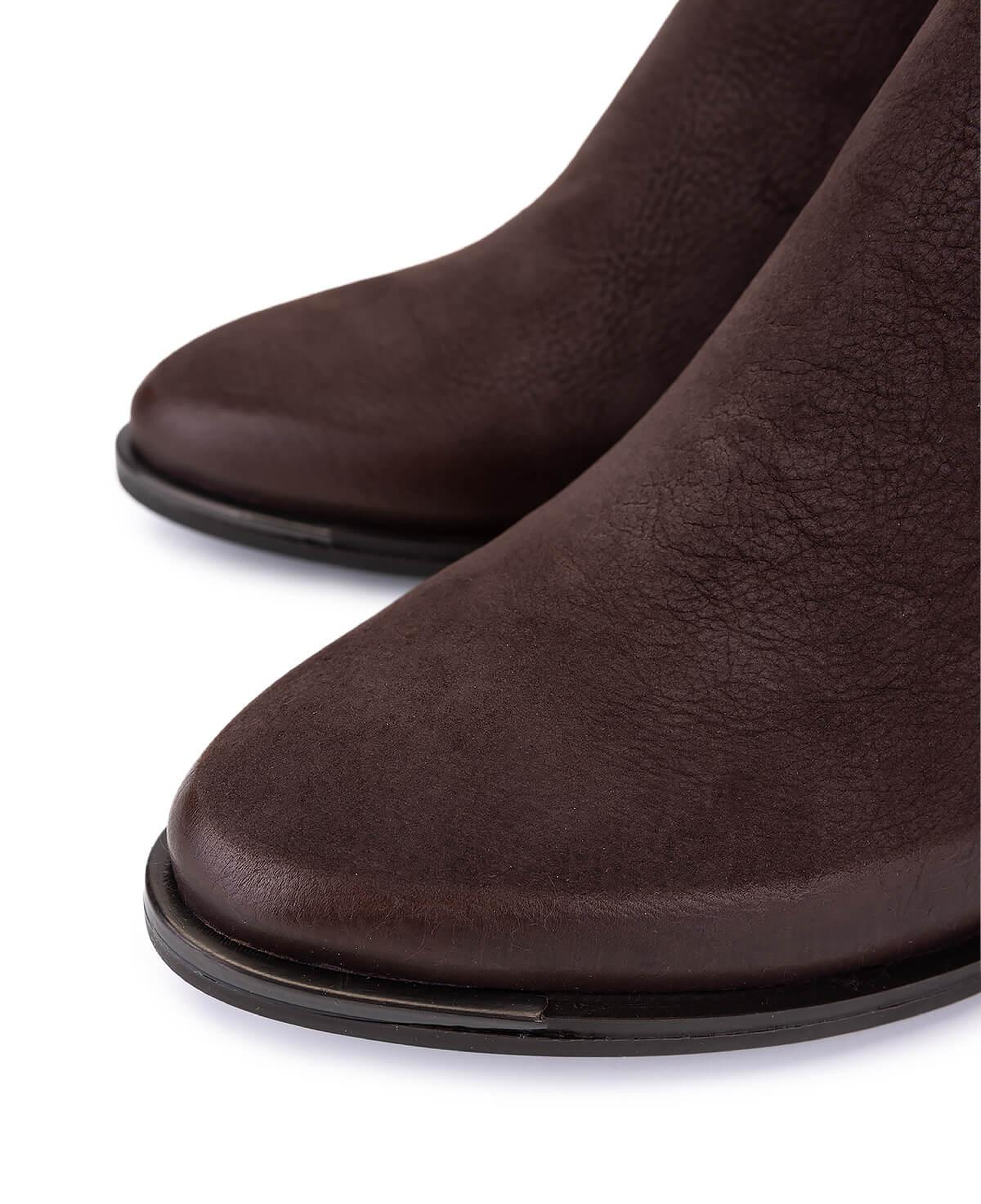 Tamer Tanca Kadın Hakiki Deri Kahverengi Nubuk Topuklu Bot