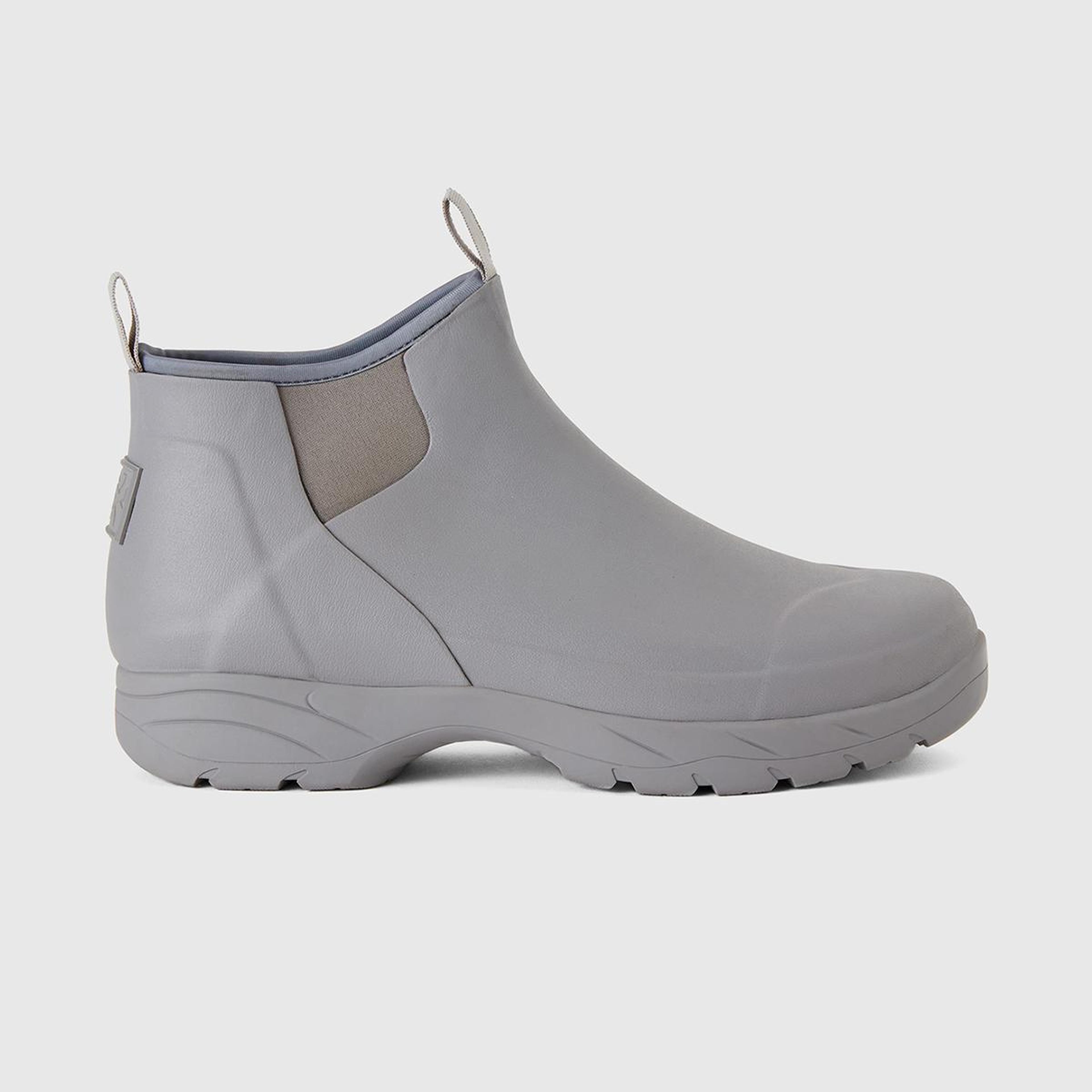 Unisex Gri Suni Deri Yarım Bot
