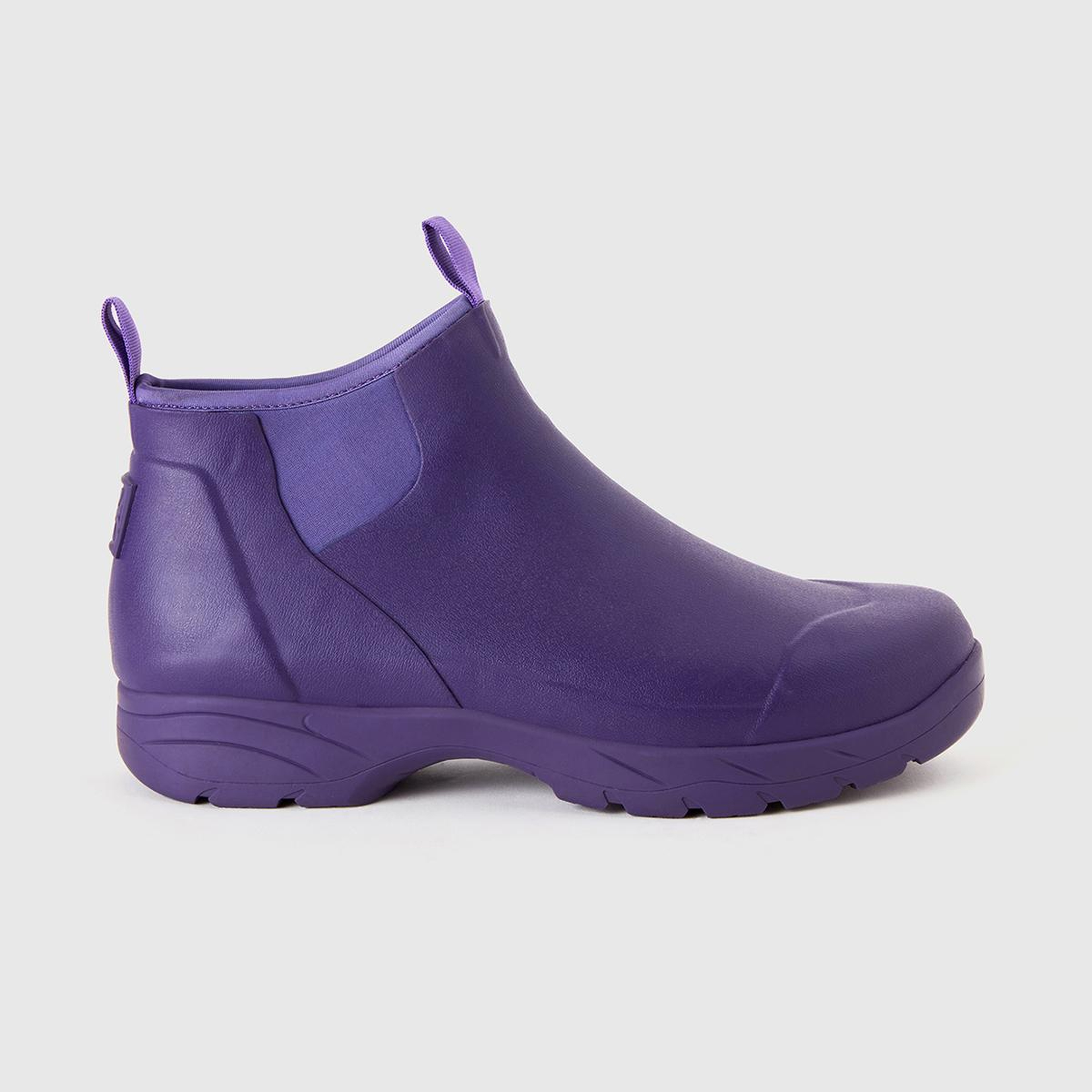 Unisex Mor Suni Deri Yarım Bot