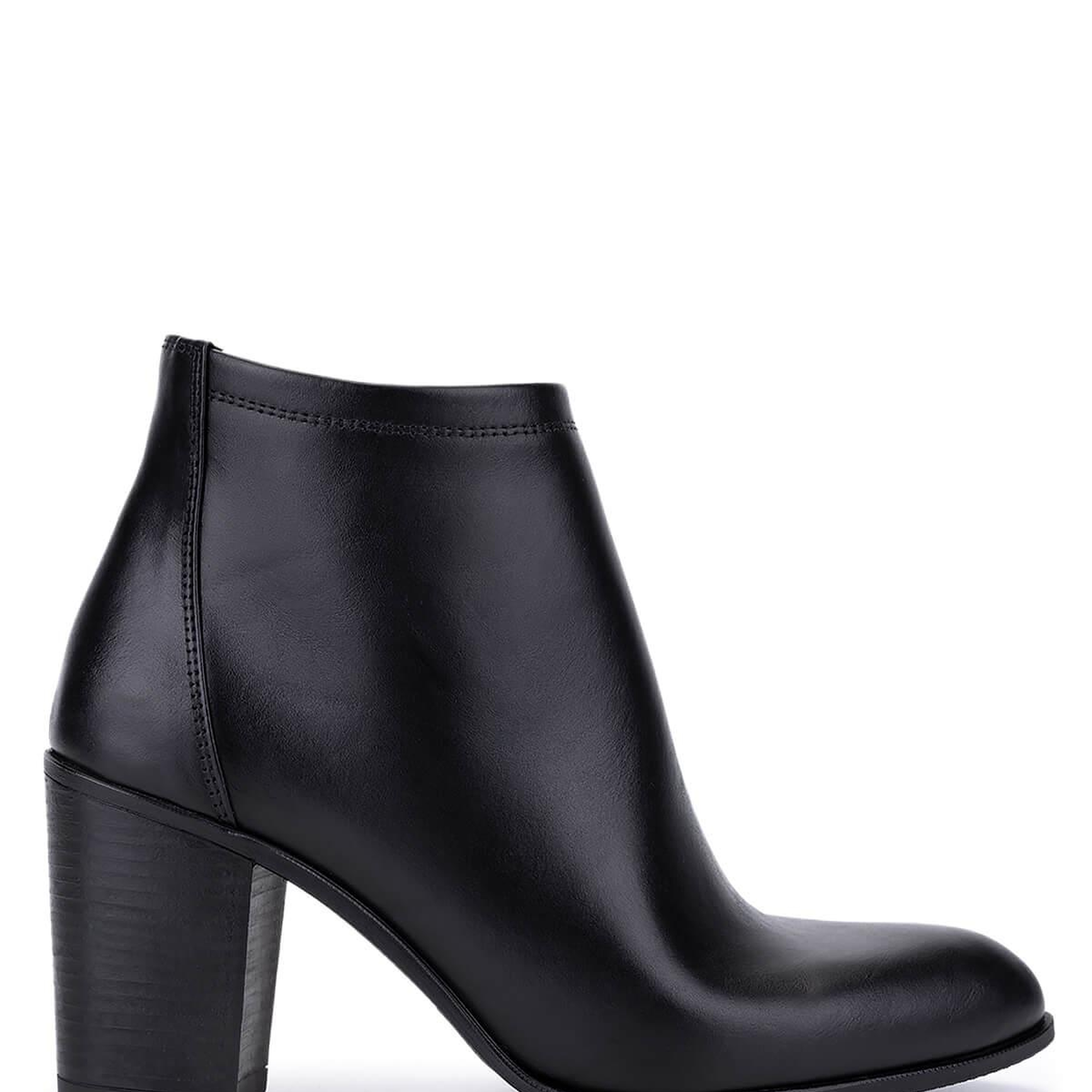 Tamer Tanca Kadın Hakiki Deri Siyah Deri Topuklu Bot