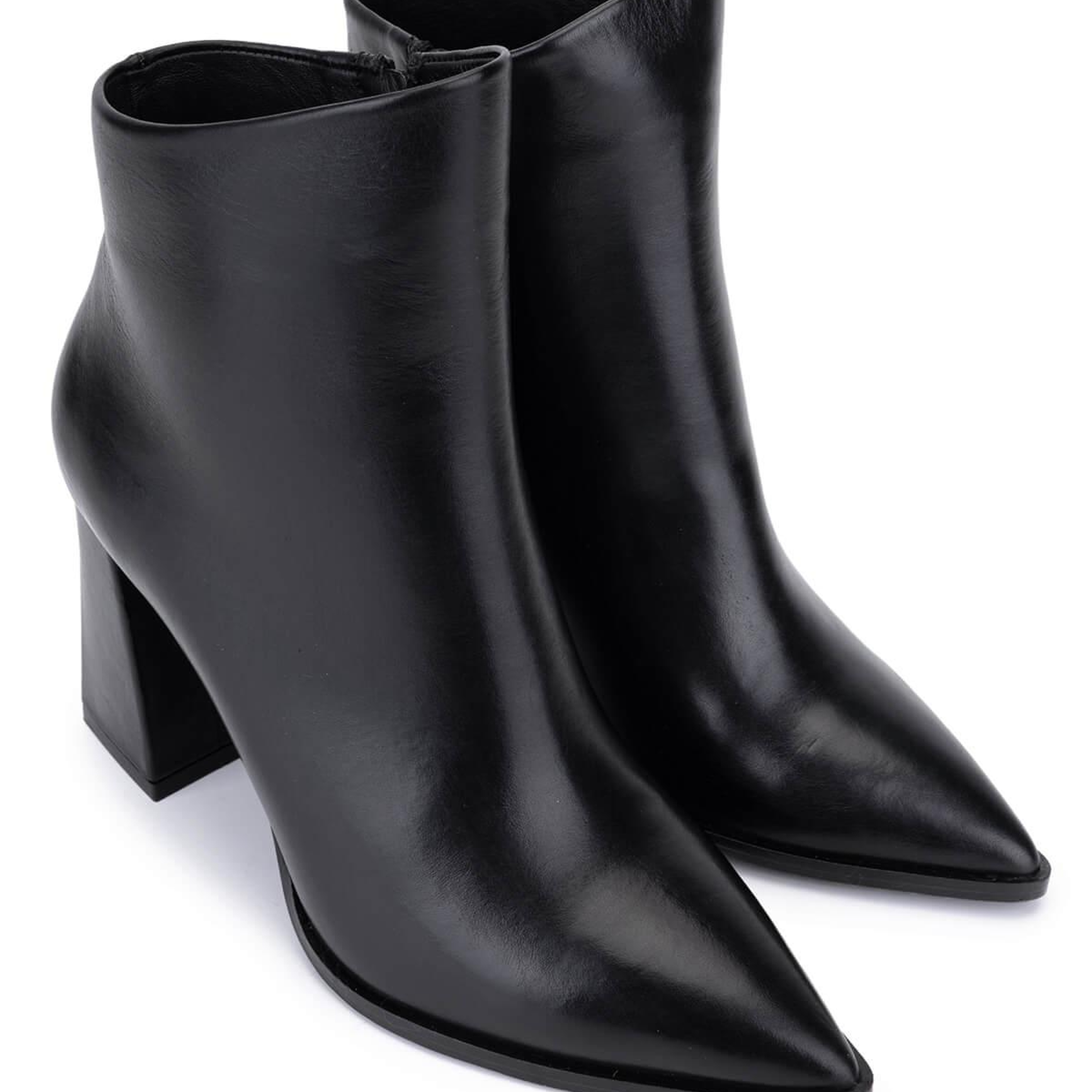 Tamer Tanca Kadın Hakiki Deri Siyah Topuklu Bot