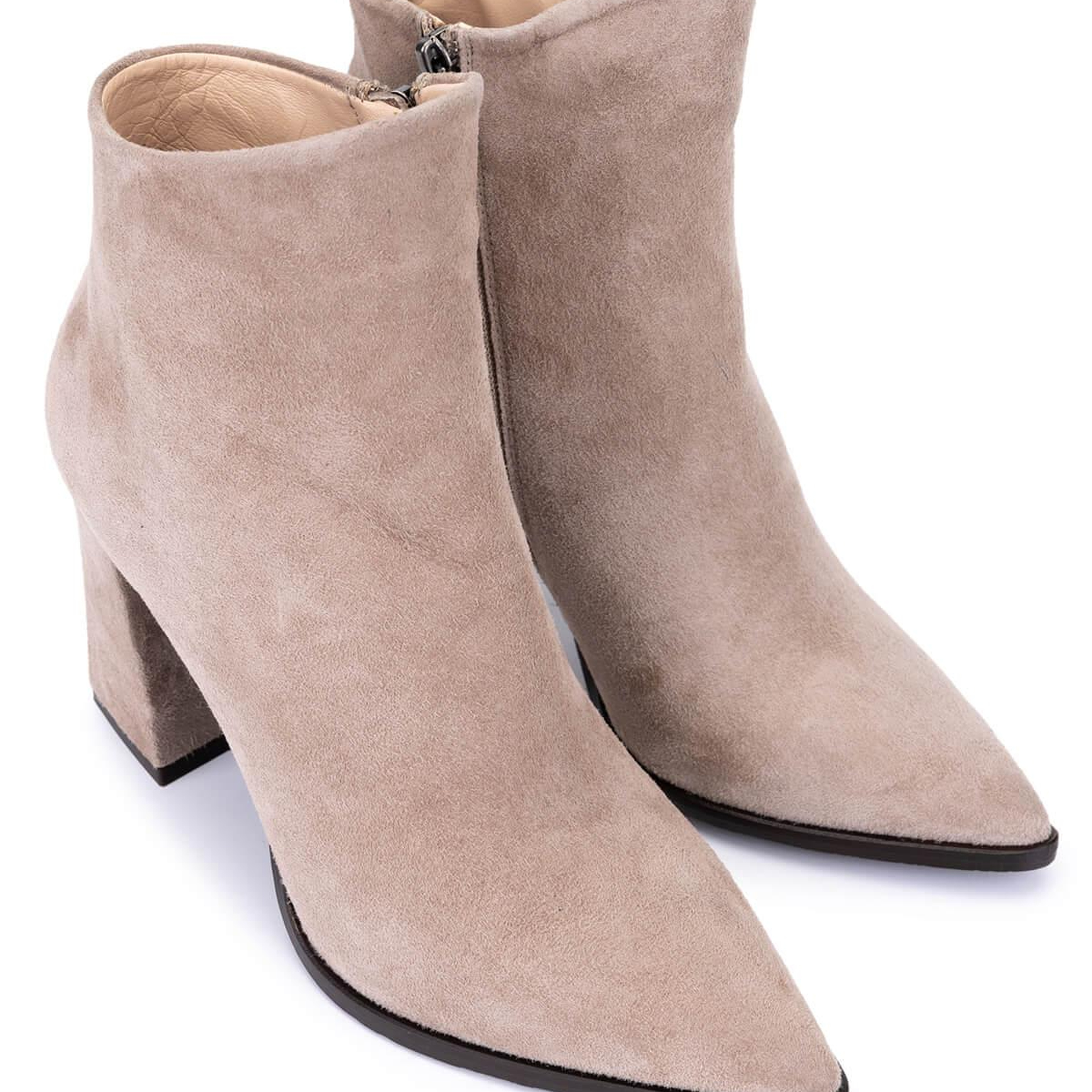 Tamer Tanca Kadın Hakiki Deri Taş Süet Topuklu Bot