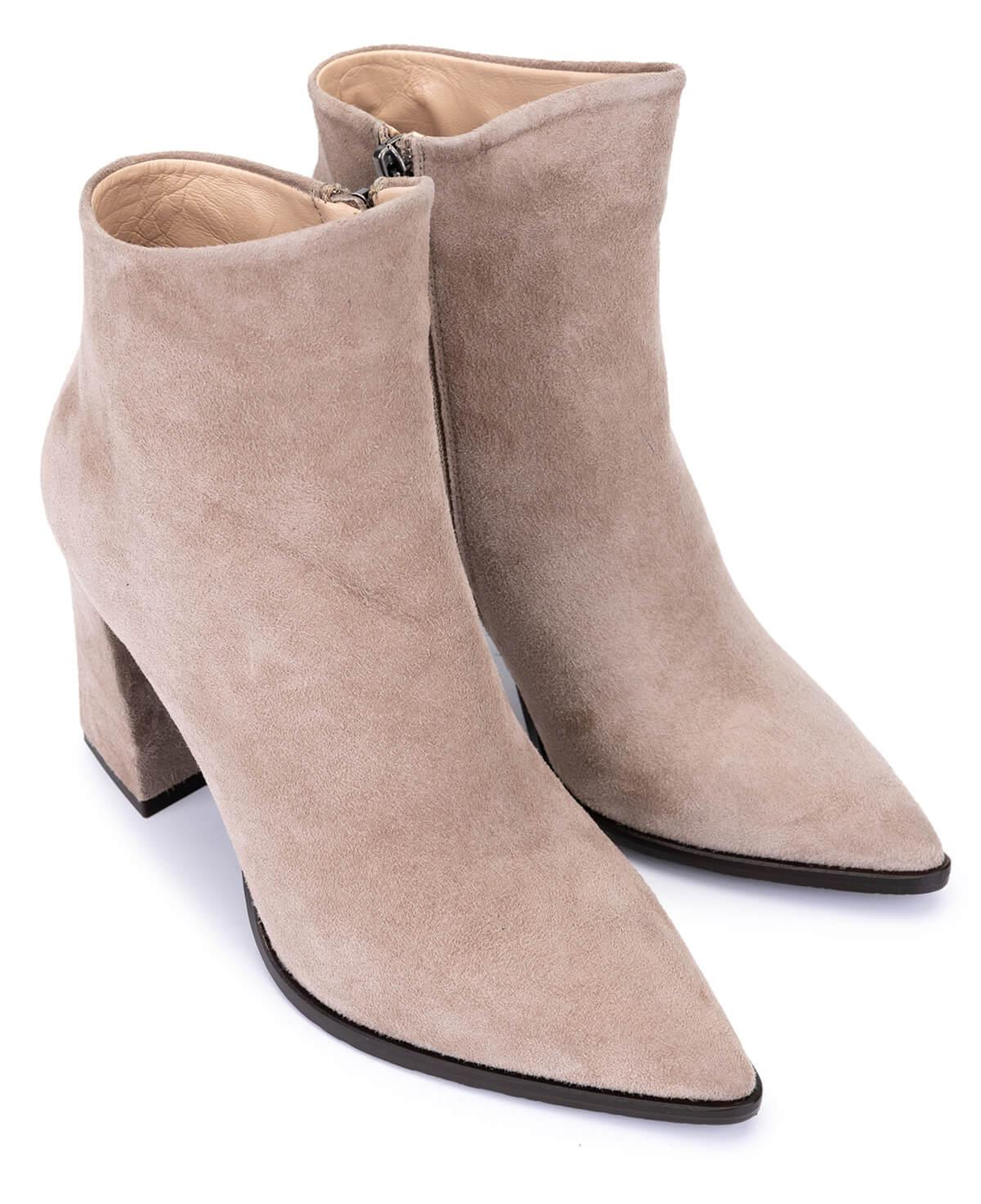 Tamer Tanca Kadın Hakiki Deri Taş Süet Topuklu Bot