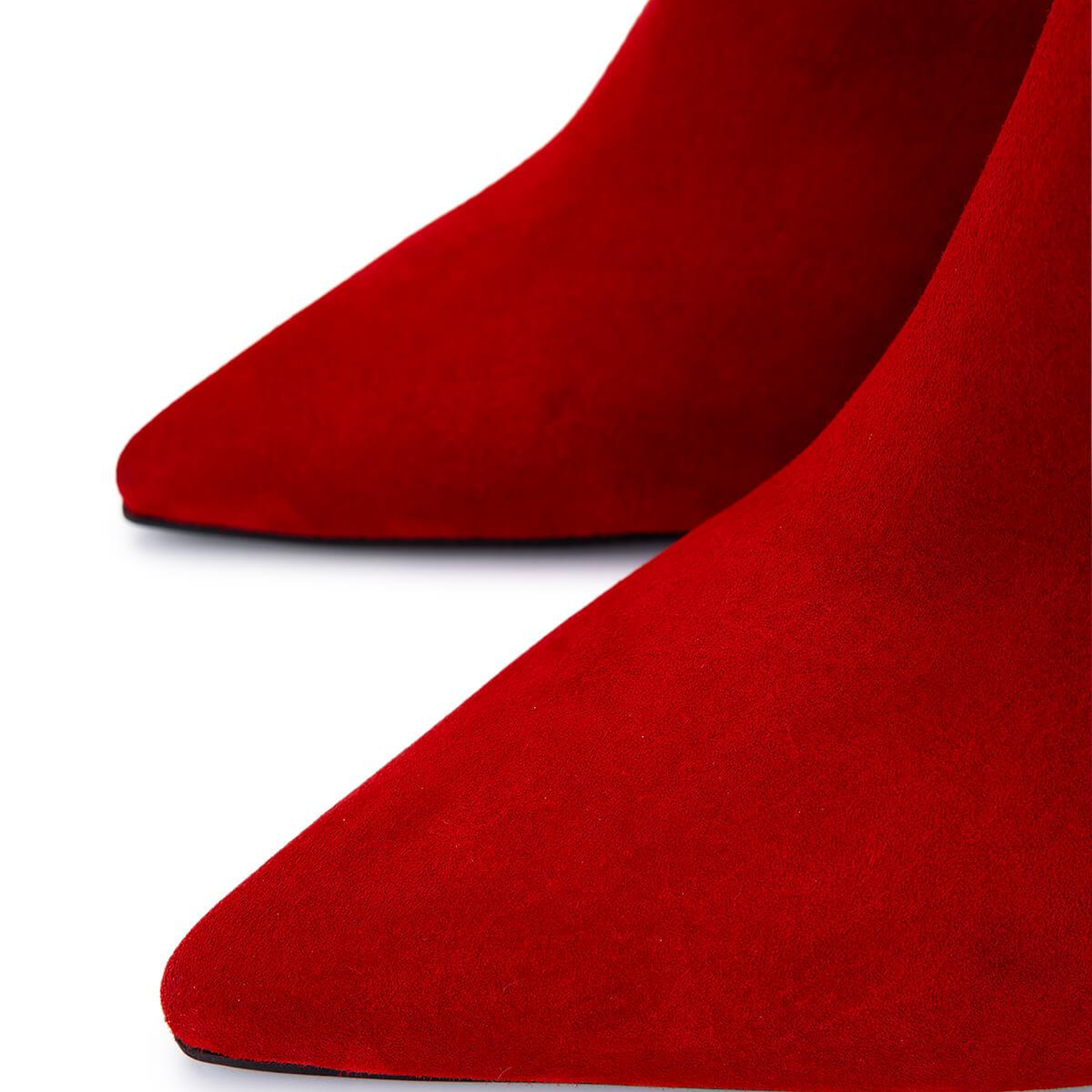 Tamer Tanca Kadın Hakiki Deri Kırmızı Süet Topuklu Bot