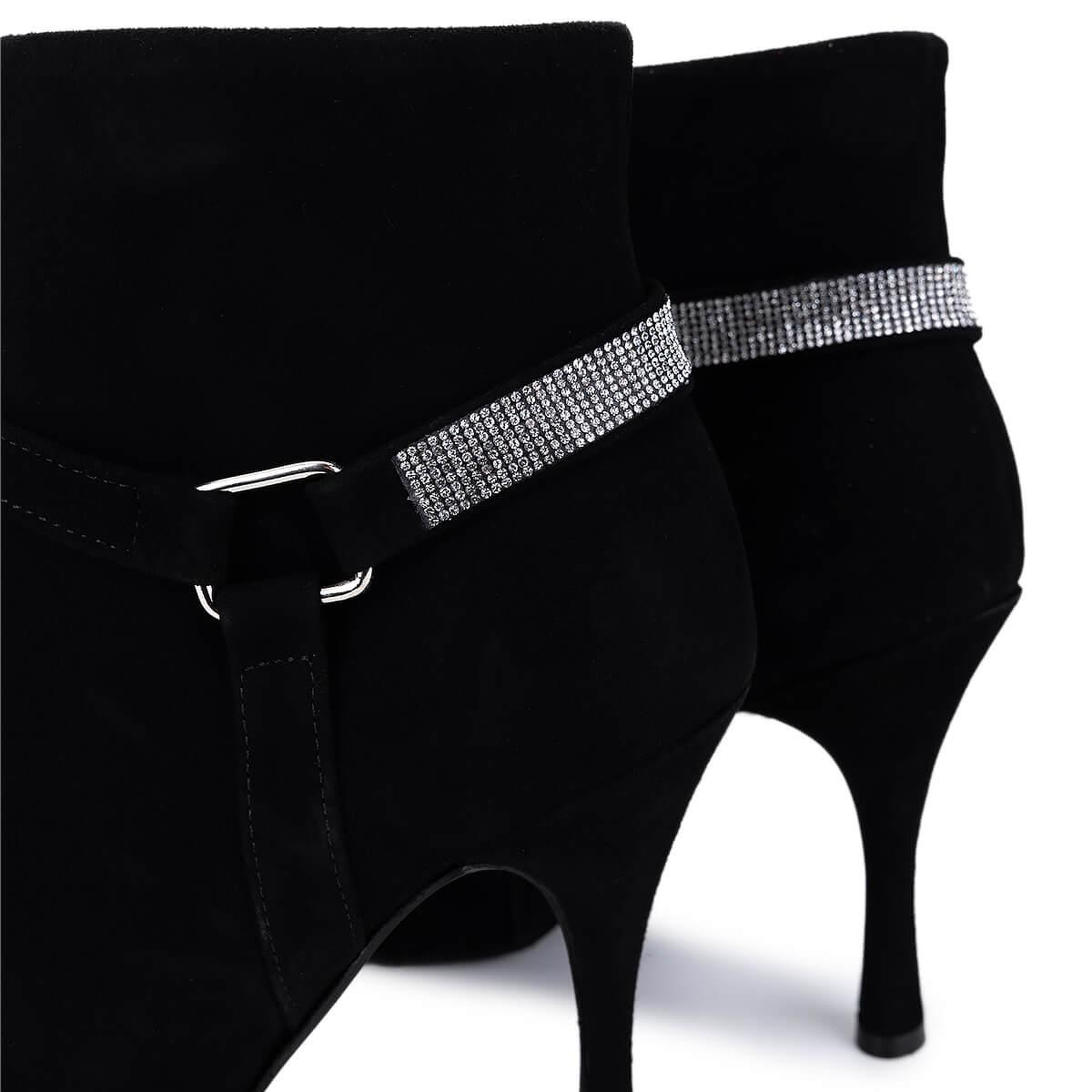 Tamer Tanca Kadın Hakiki Deri Siyah Süet Topuklu Bot