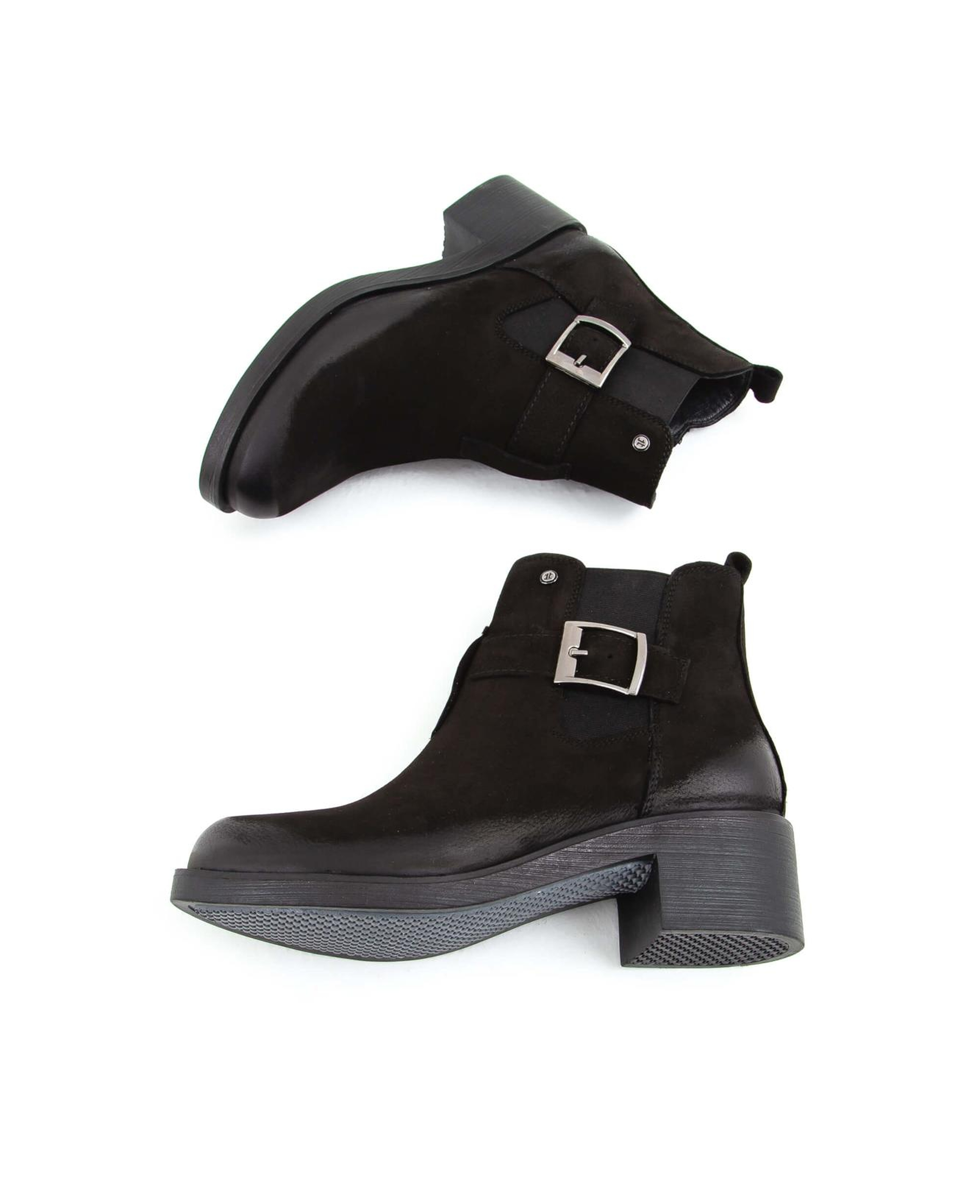 Tamer Tanca Kadın Hakiki Deri Siyah Nubuk Casual Bot