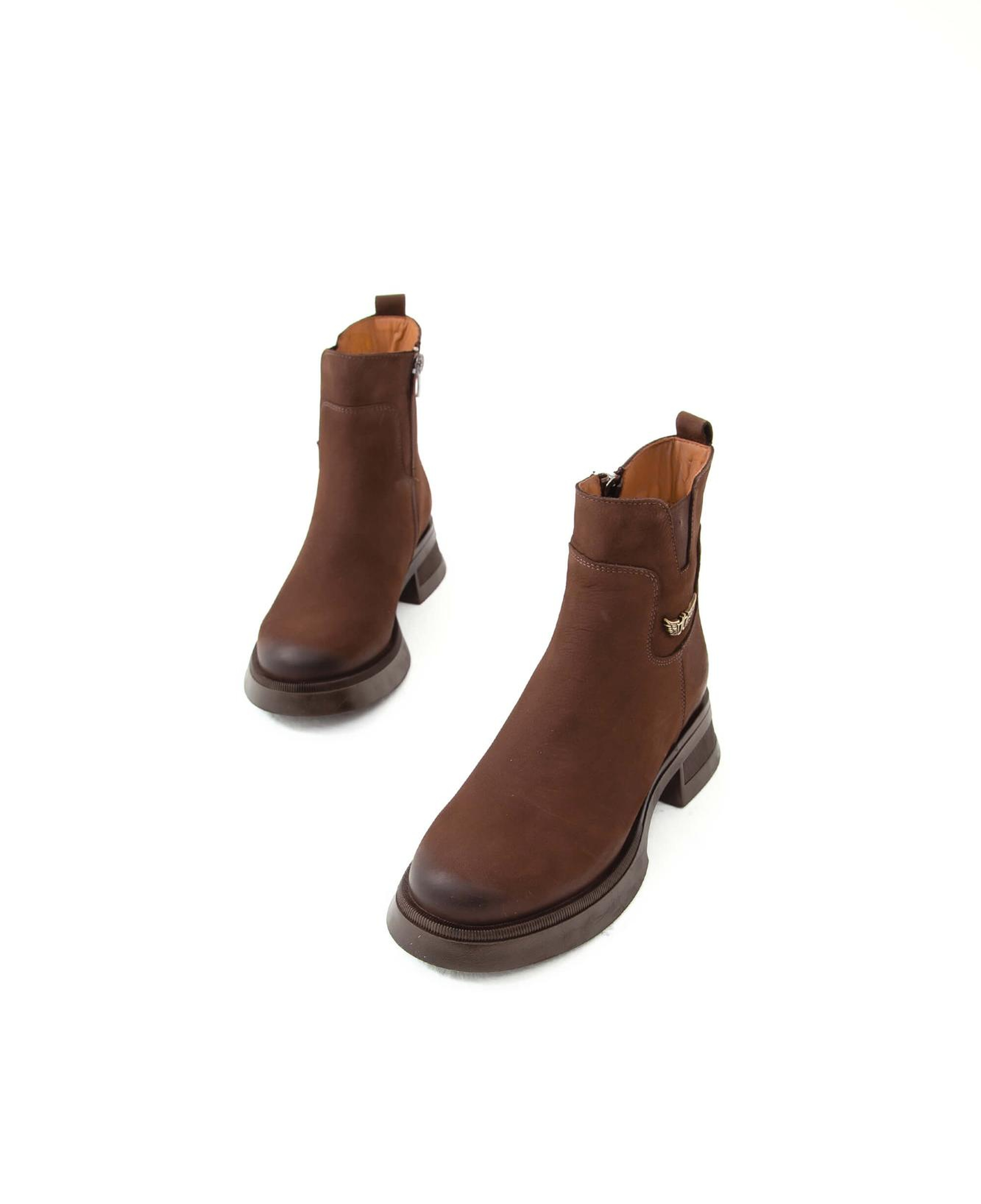 Tamer Tanca Kadın Hakiki Deri Kahverengi Nubuk Casual Bot