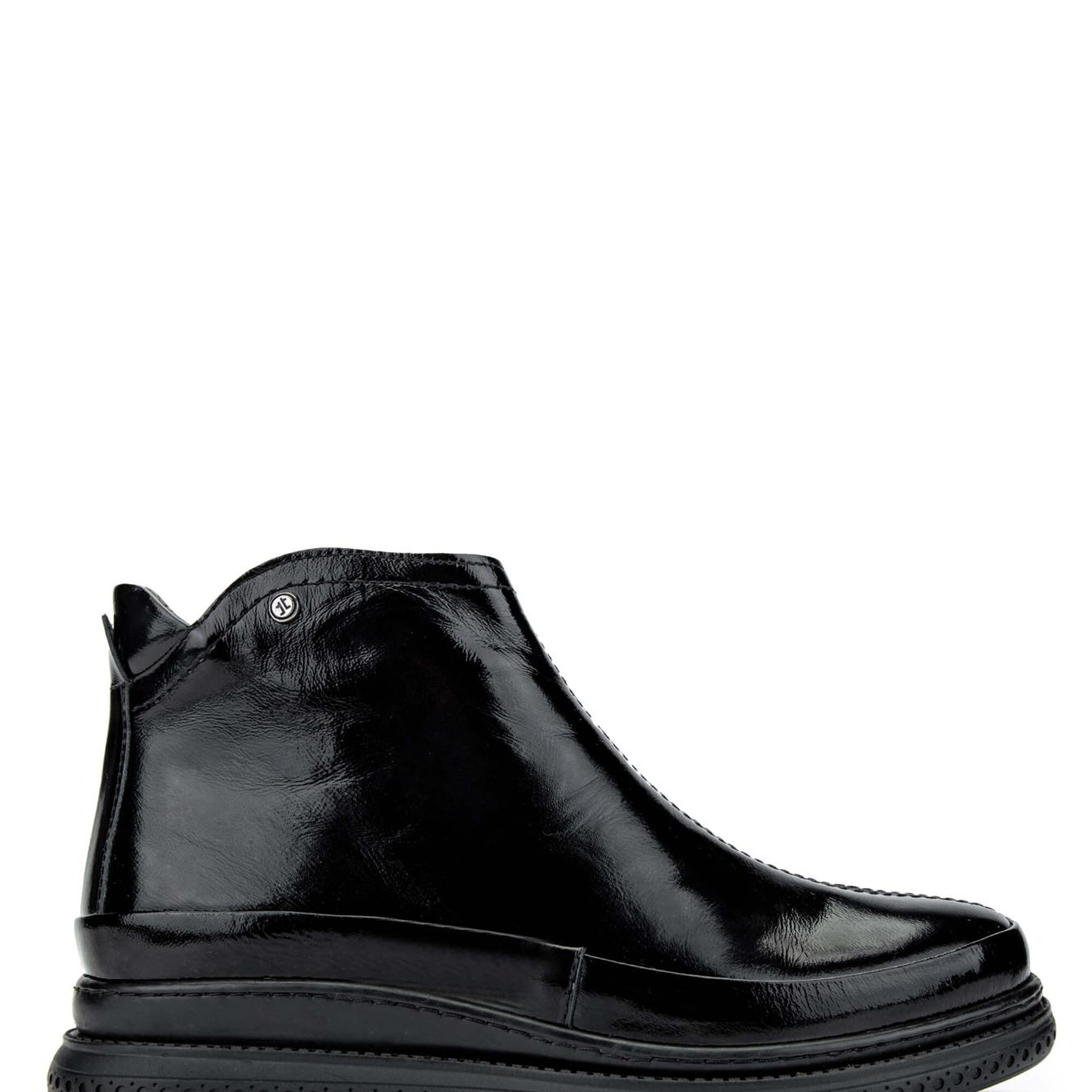 Tamer Tanca Kadın Hakiki Deri Siyah Rugan Casual Bot