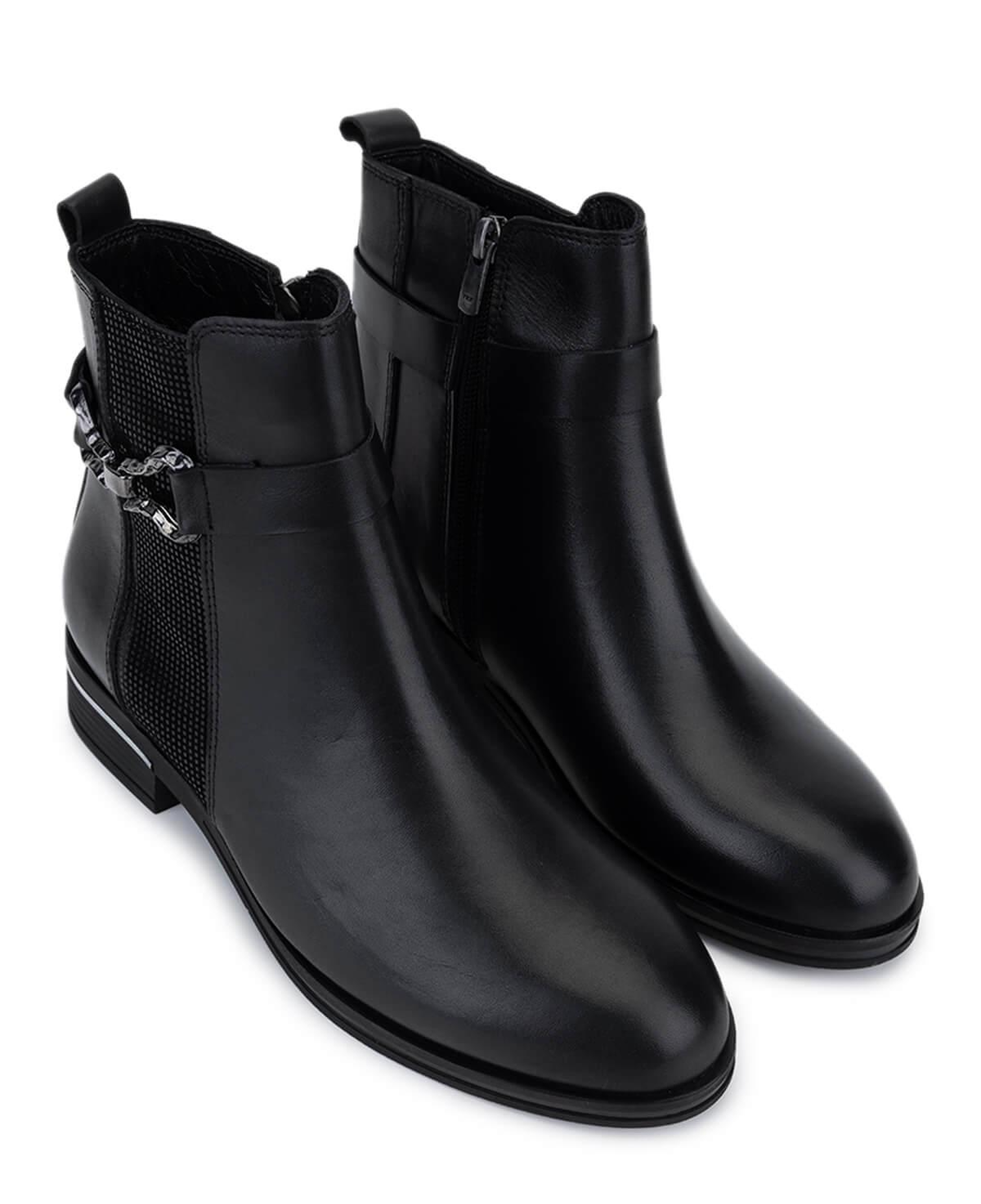 Tamer Tanca Kadın Hakiki Deri Siyah Casual Bot