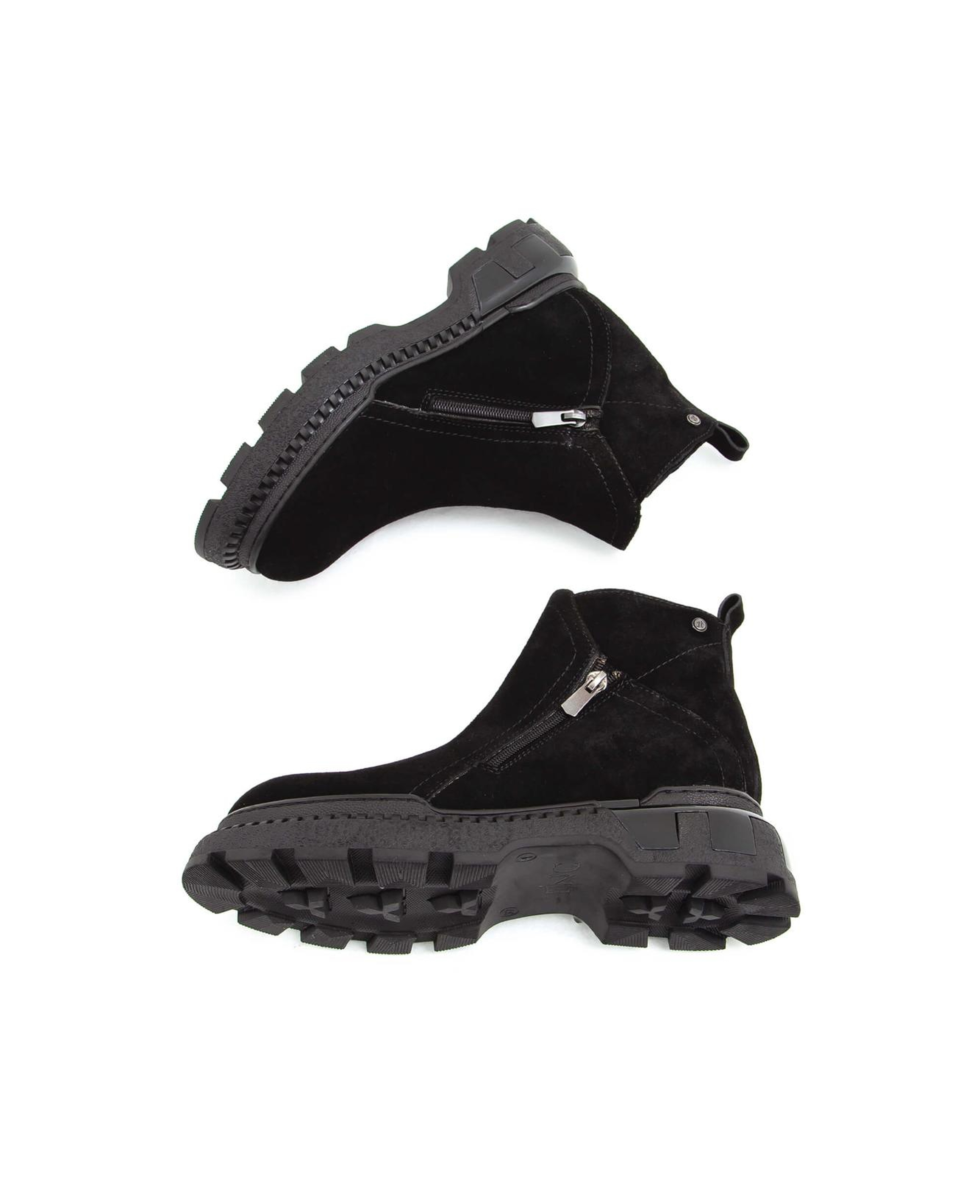 Tamer Tanca Kadın Hakiki Deri Siyah Süet Bot