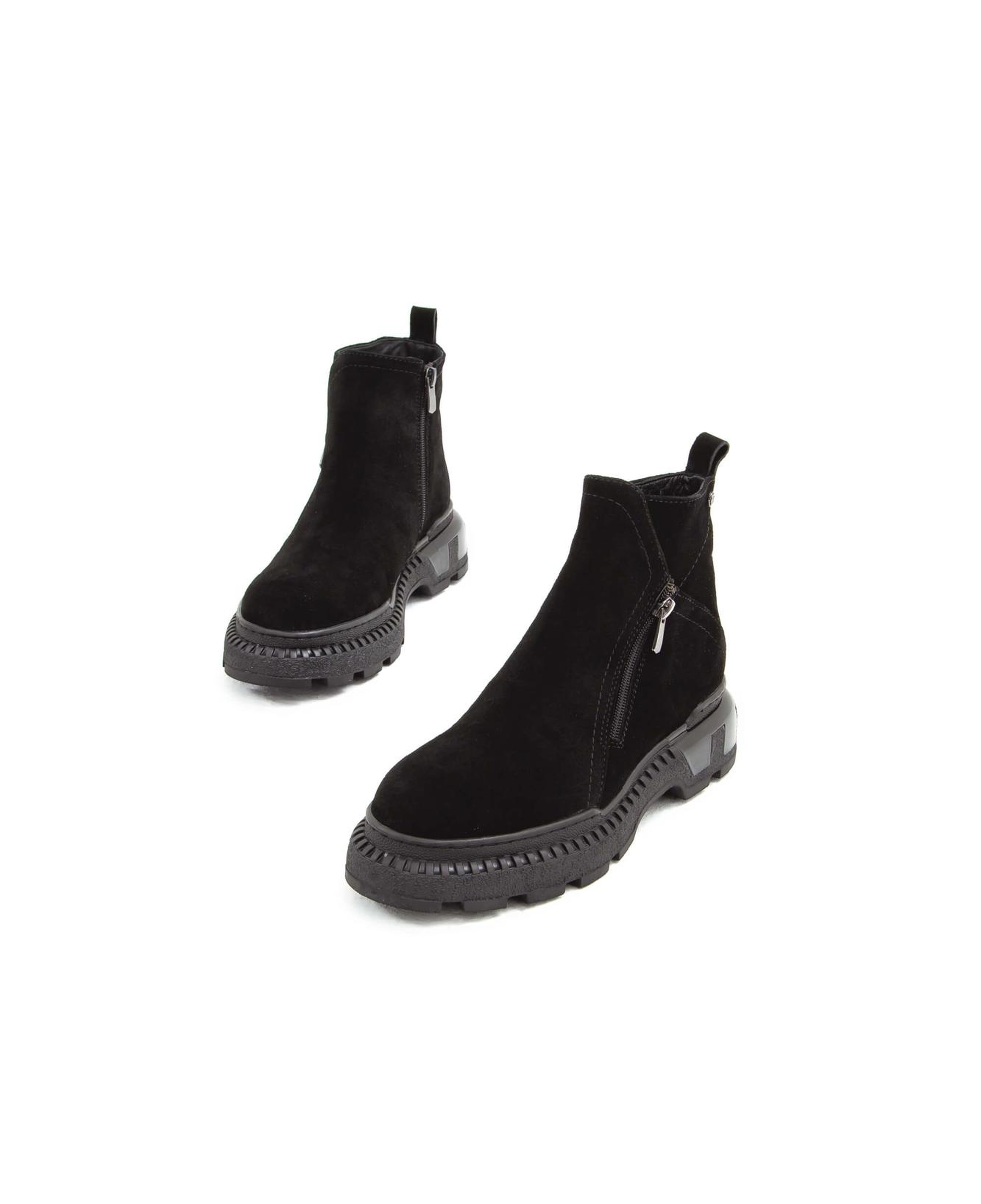 Tamer Tanca Kadın Hakiki Deri Siyah Süet Bot