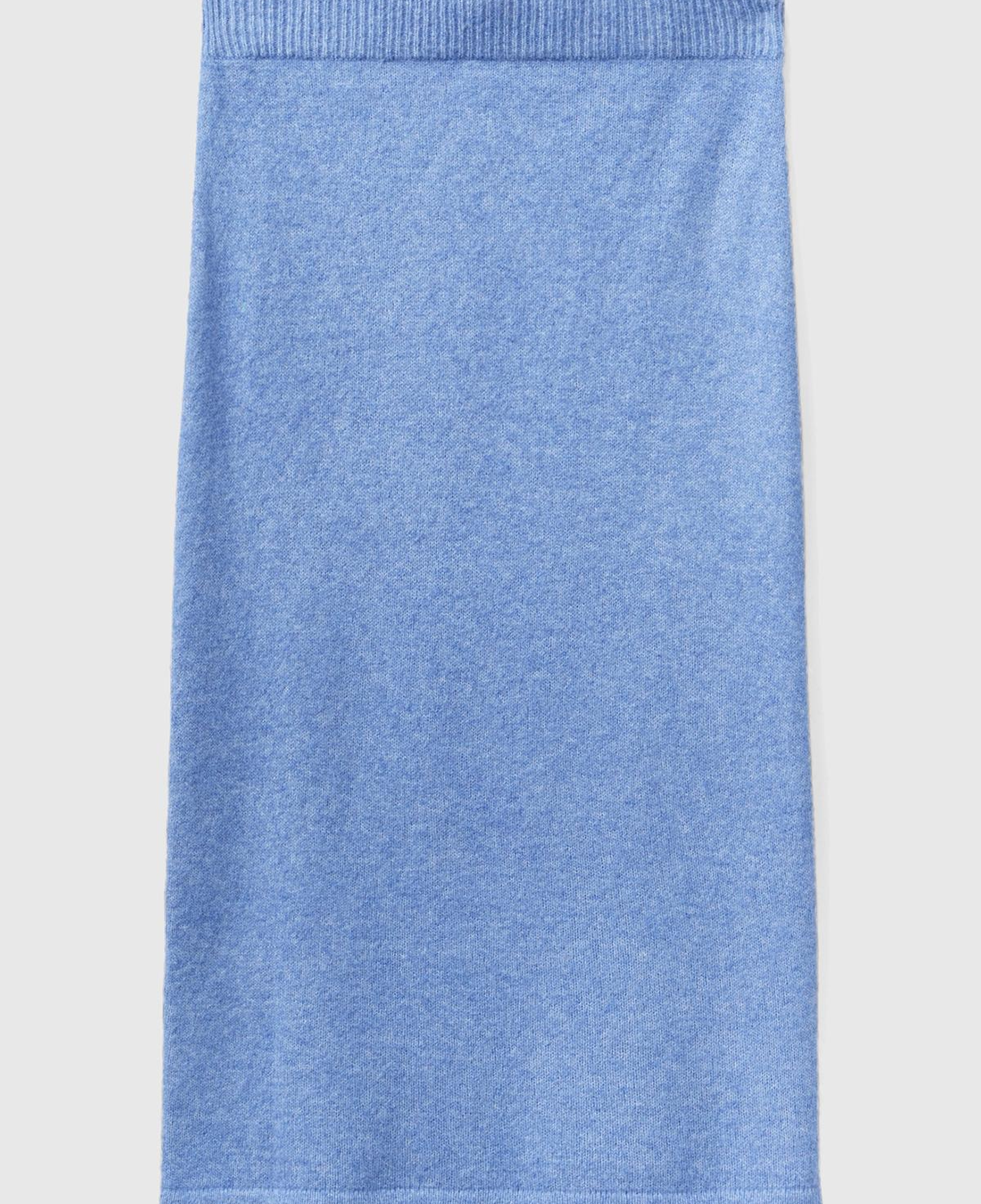 Kadın Havacı Mavi Logolu Midi Boy Triko Etek