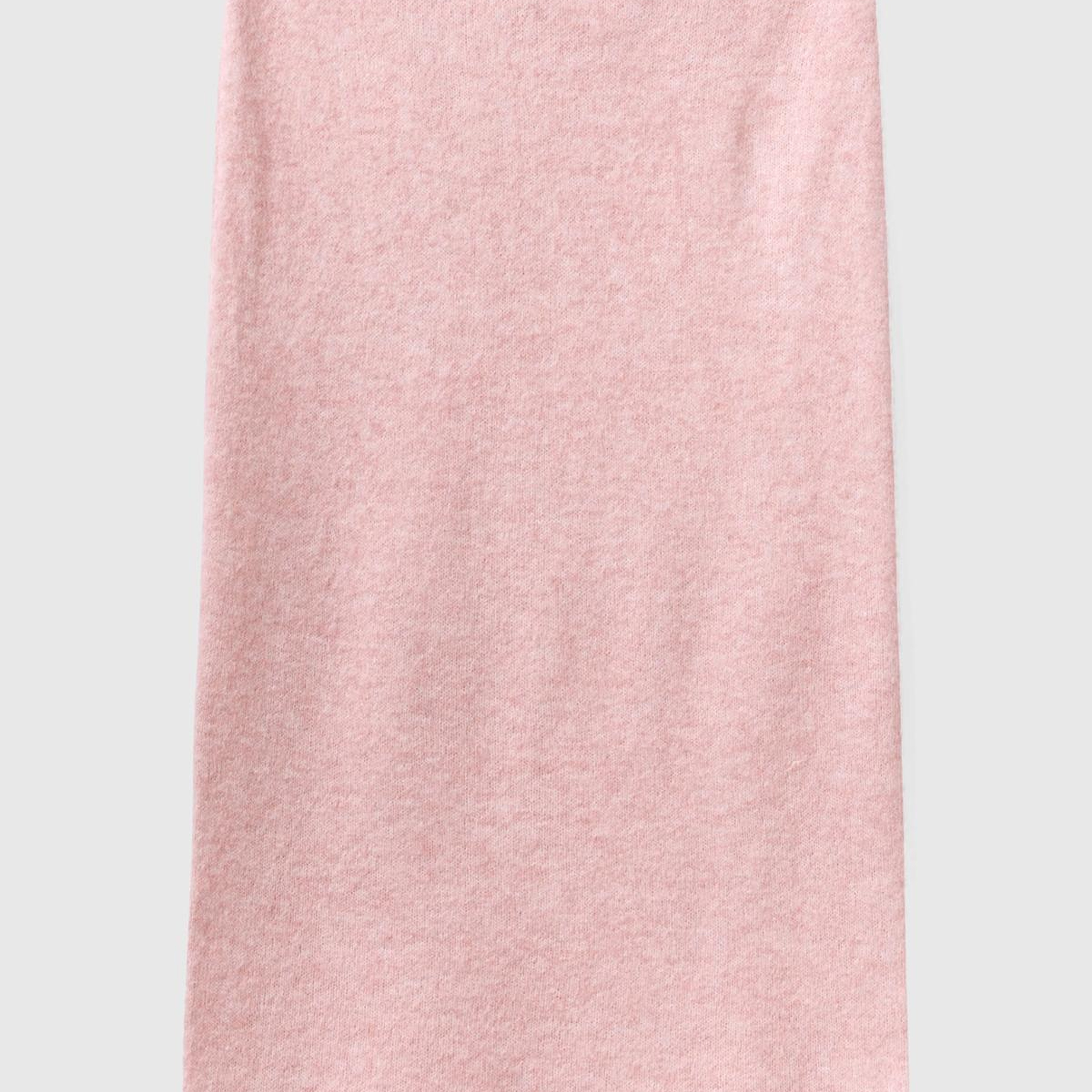 Kadın Gül Kurusu Logolu Midi Boy Triko Etek