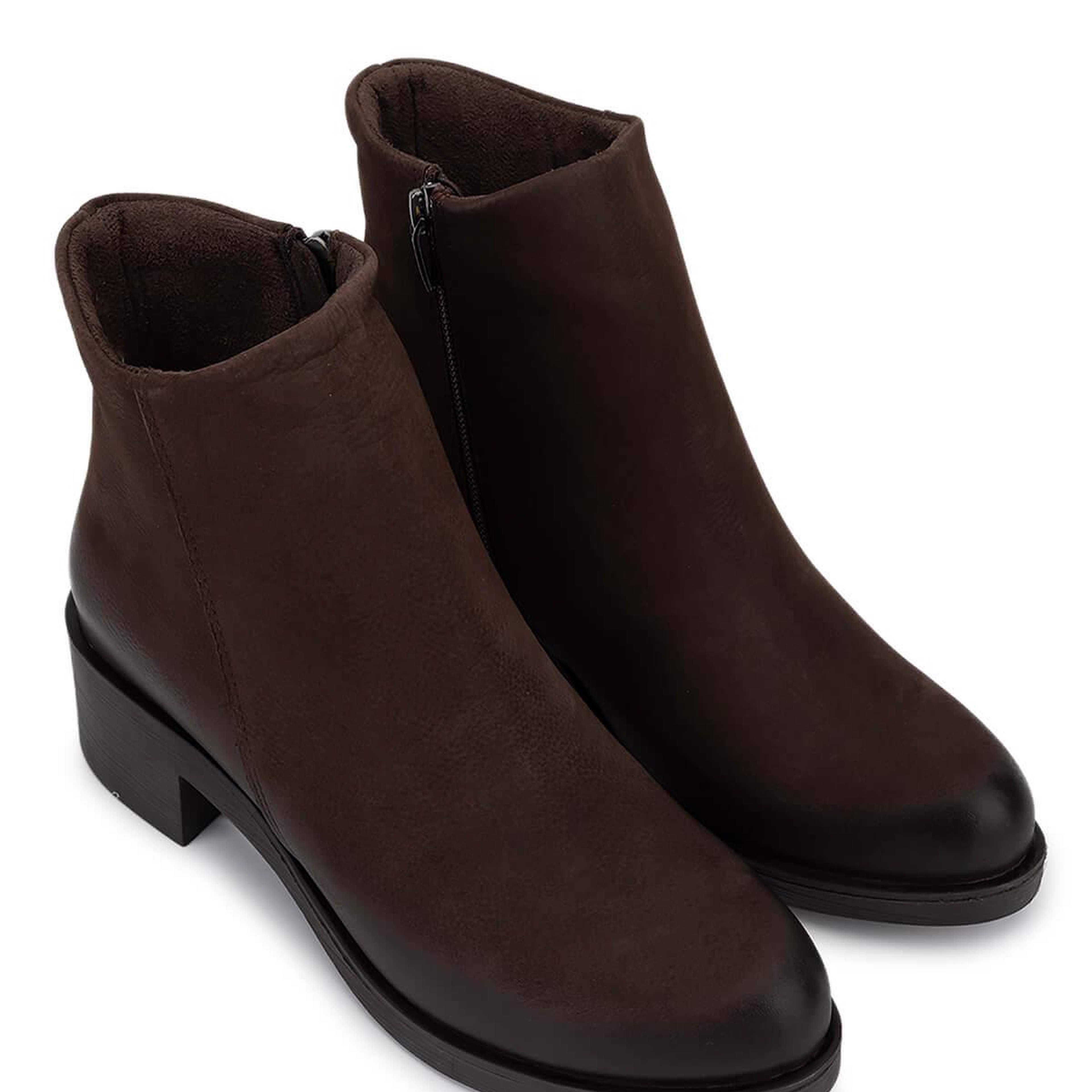 Tamer Tanca Kadın Hakiki Deri Kahverengi Topuklu Bot