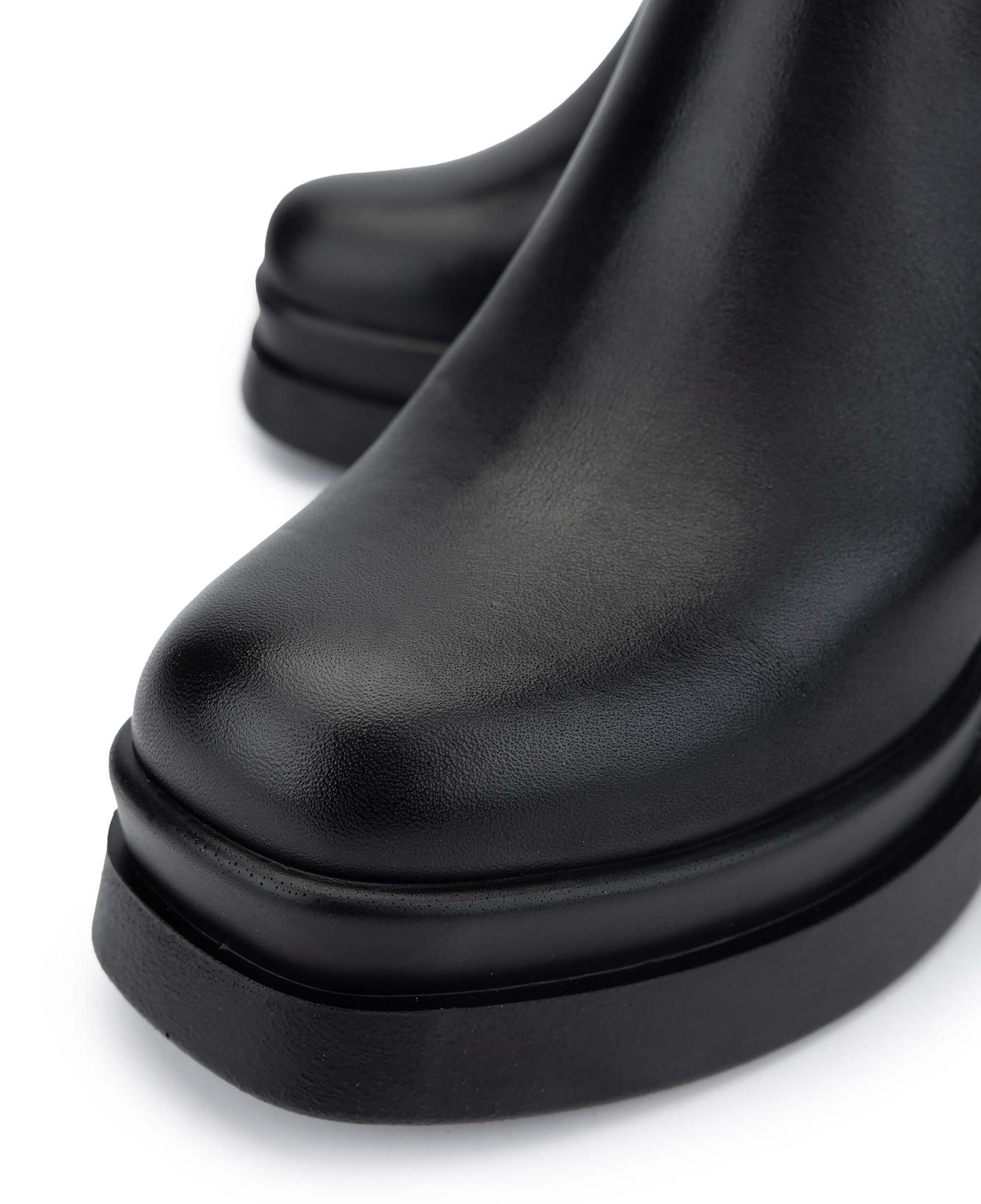 Tamer Tanca Kadın Hakiki Deri Siyah Deri Topuklu Bot