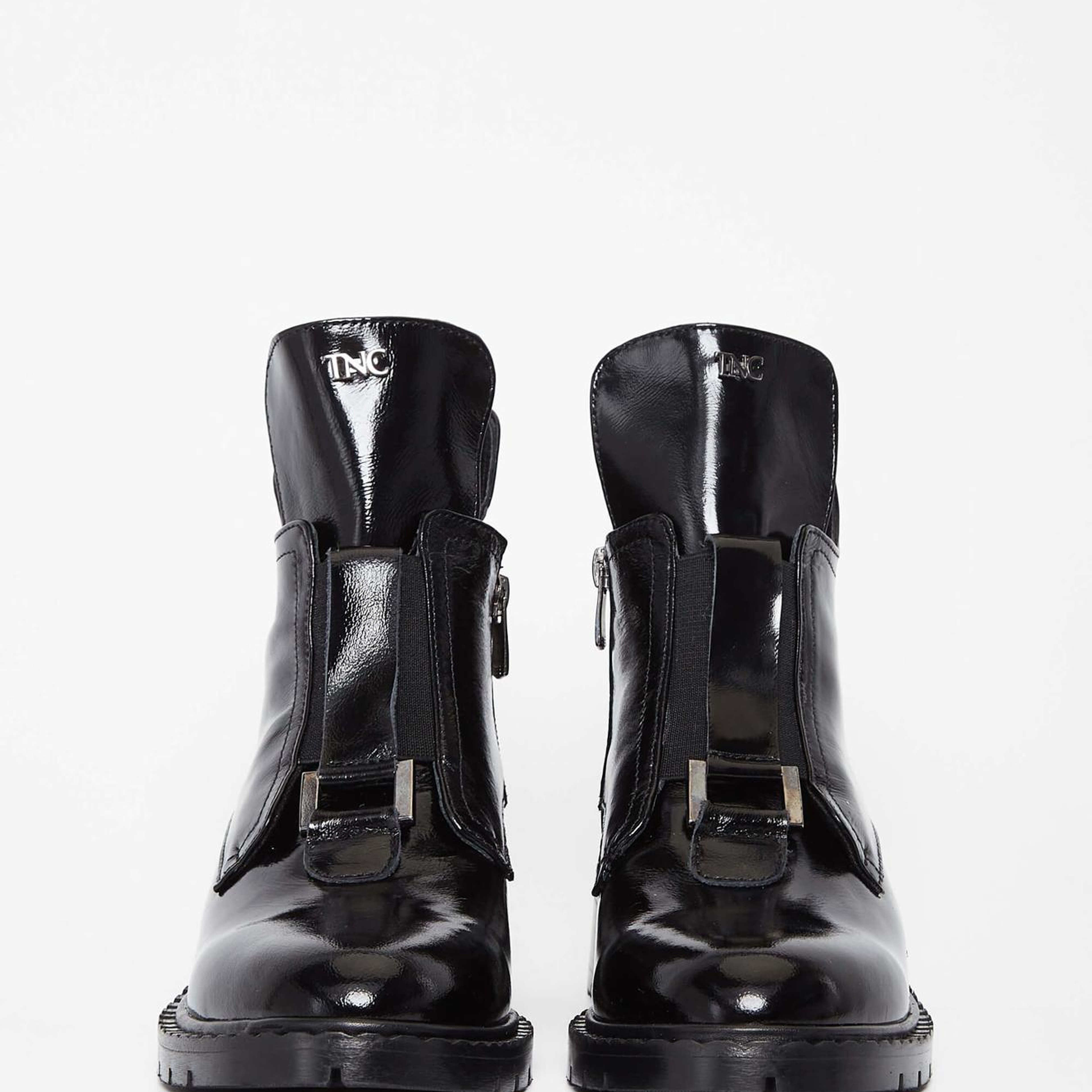 Tamer Tanca Kadın Hakiki Deri Siyah Rugan Casual Bot