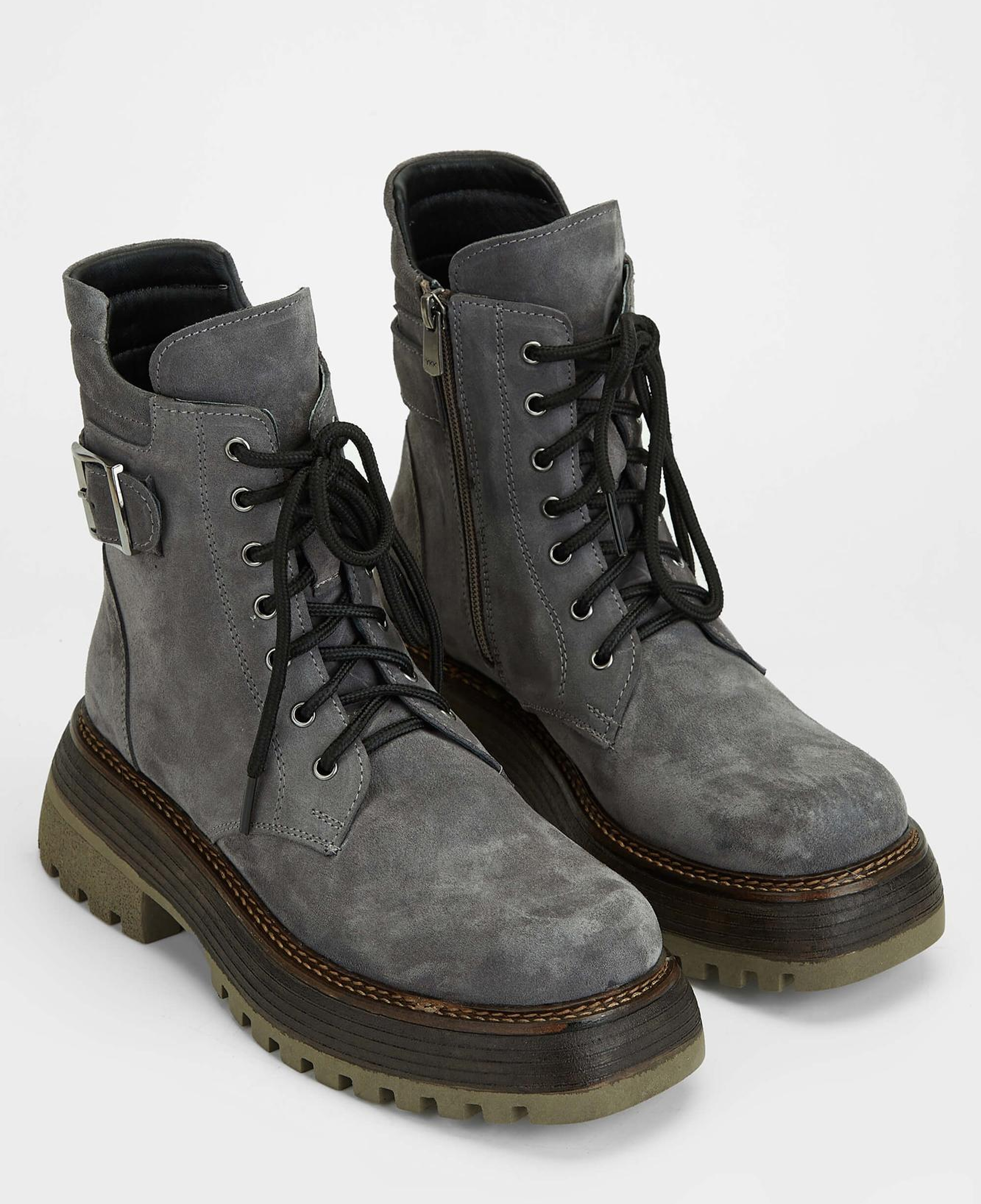 Tamer Tanca Kadın Hakiki Deri Gri Casual Bot