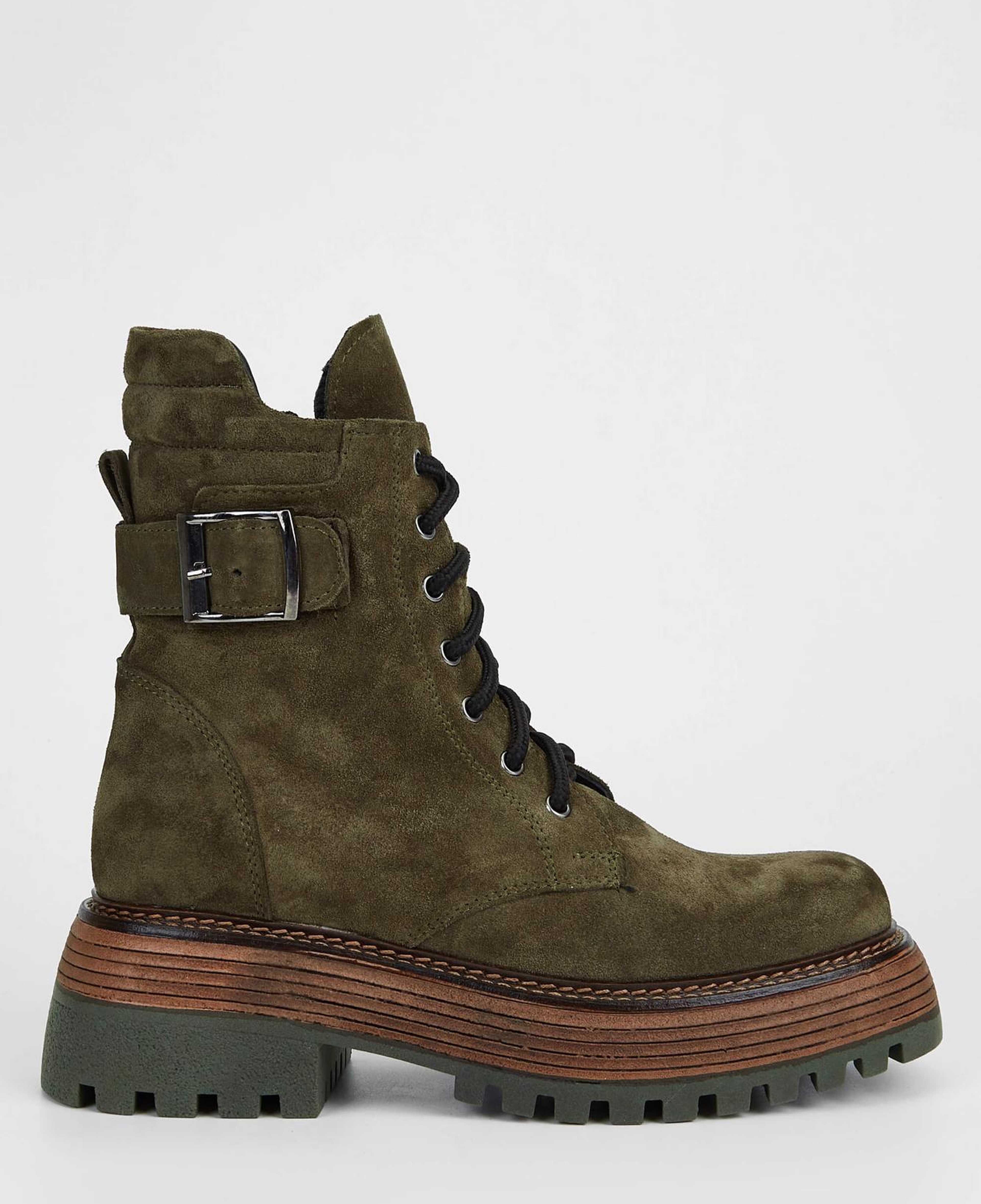 Tamer Tanca Kadın Hakiki Deri Haki Süet Casual Bot