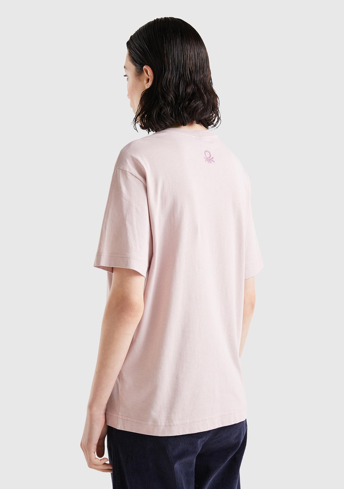 Unisex Gül Kurusu %100 Koton Disney Baskılı T-Shirt