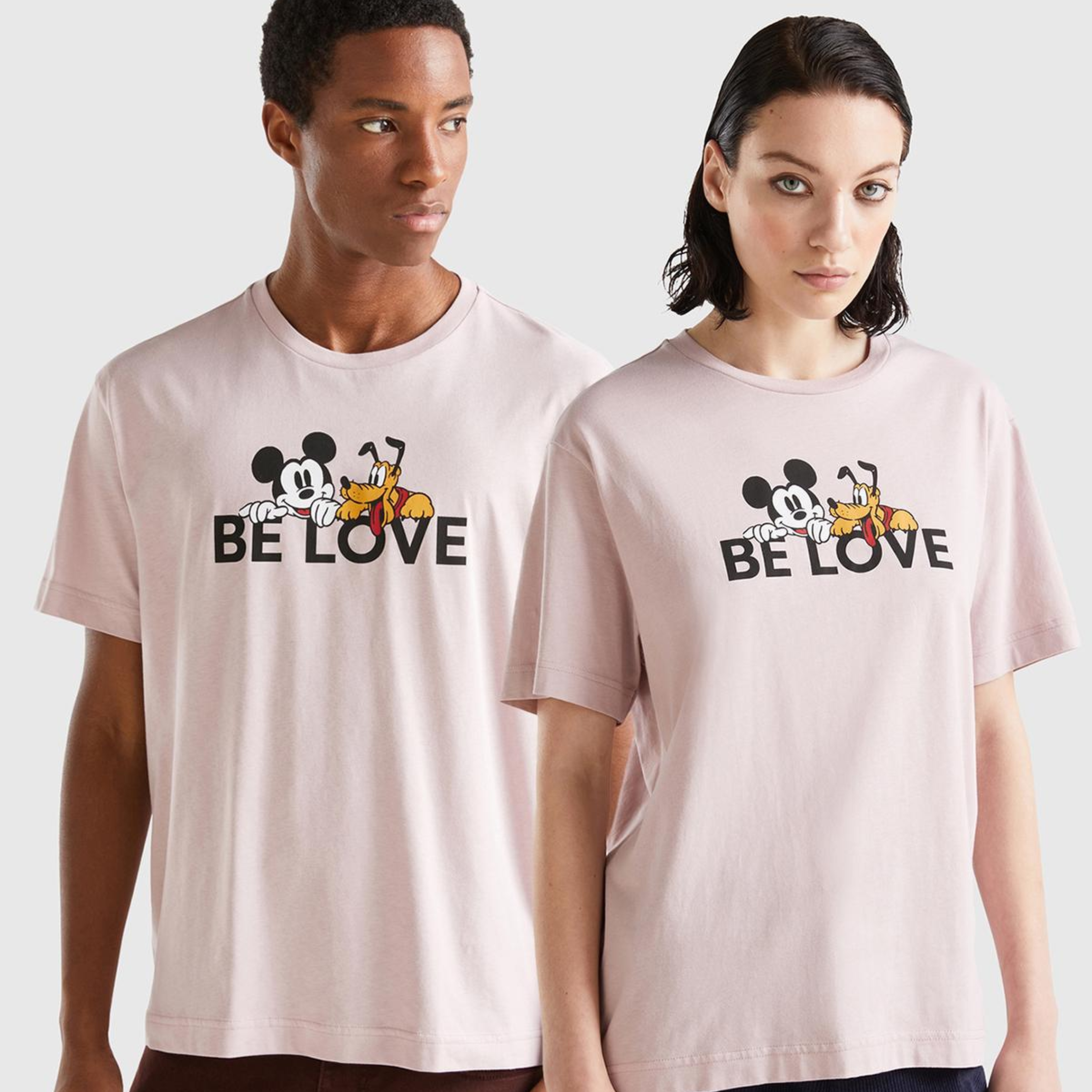 Unisex Gül Kurusu %100 Koton Disney Baskılı T-Shirt