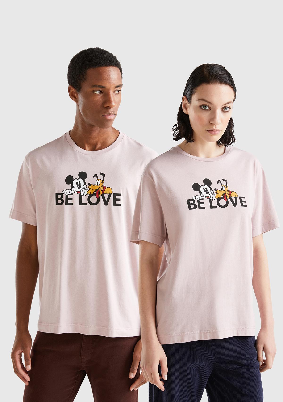 Unisex Gül Kurusu %100 Koton Disney Baskılı T-Shirt