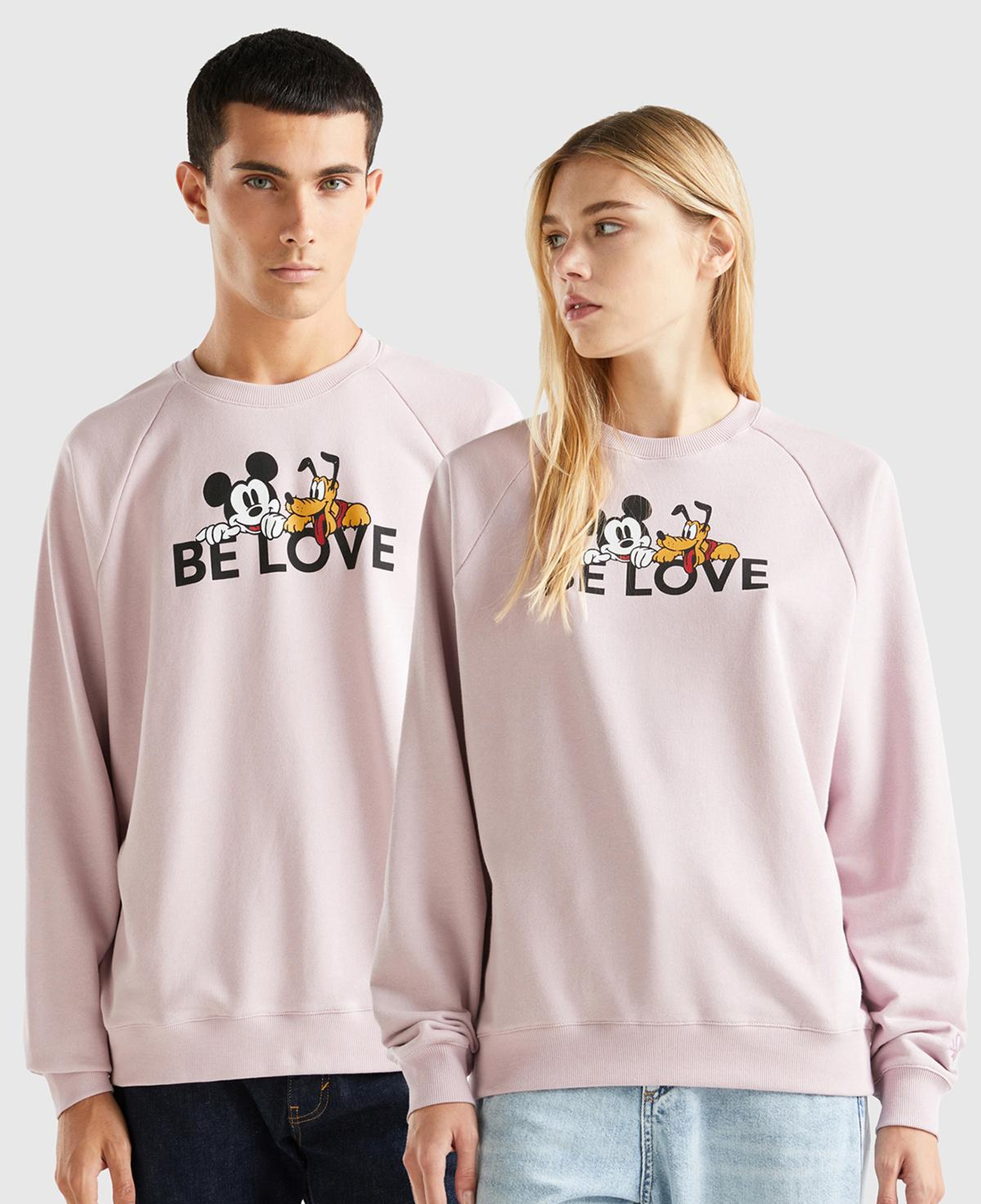 Unisex Gül Kurusu Disney Baskılı Sweatshirt