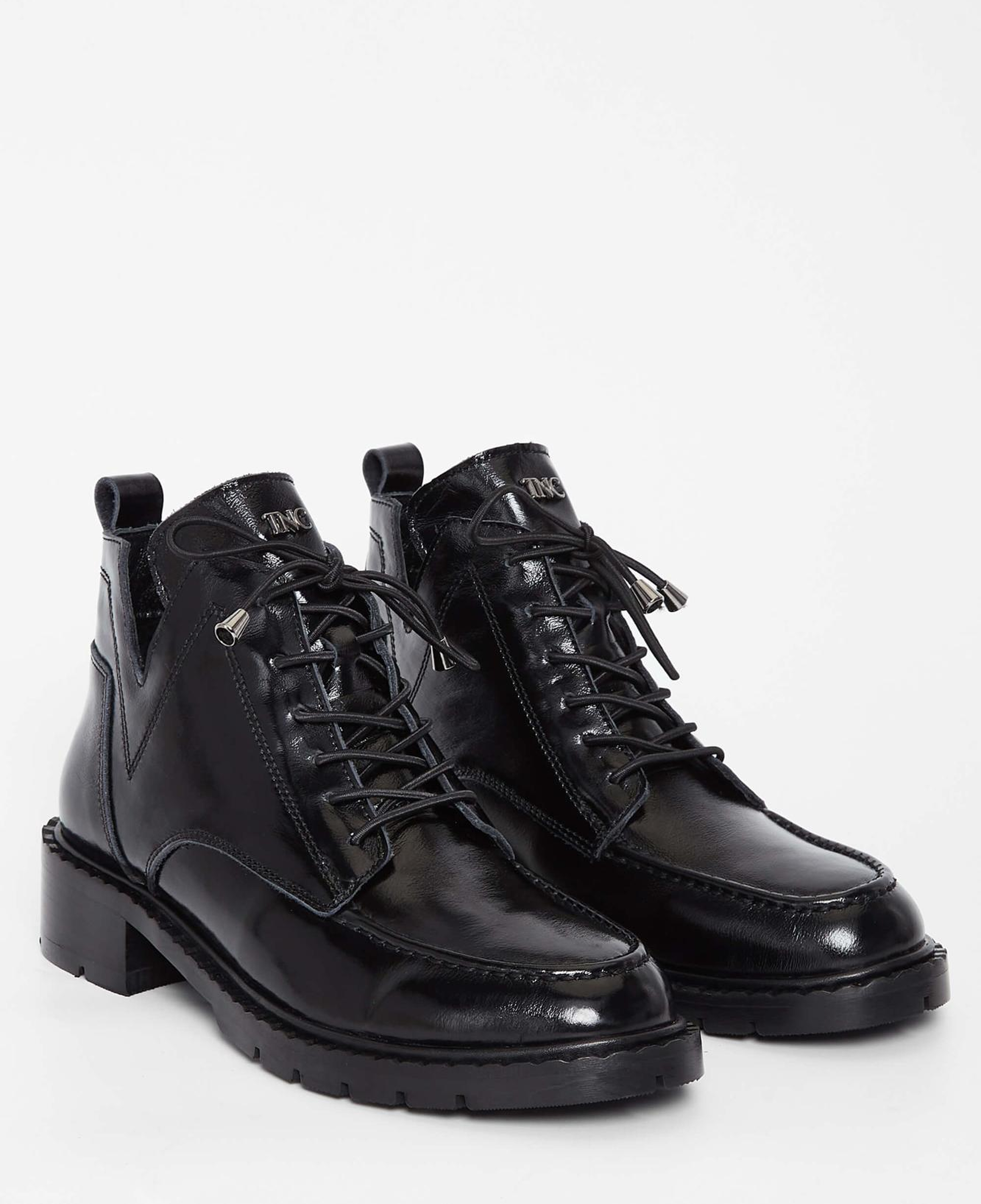 Tamer Tanca Kadın Hakiki Deri Siyah Rugan Casual Bot