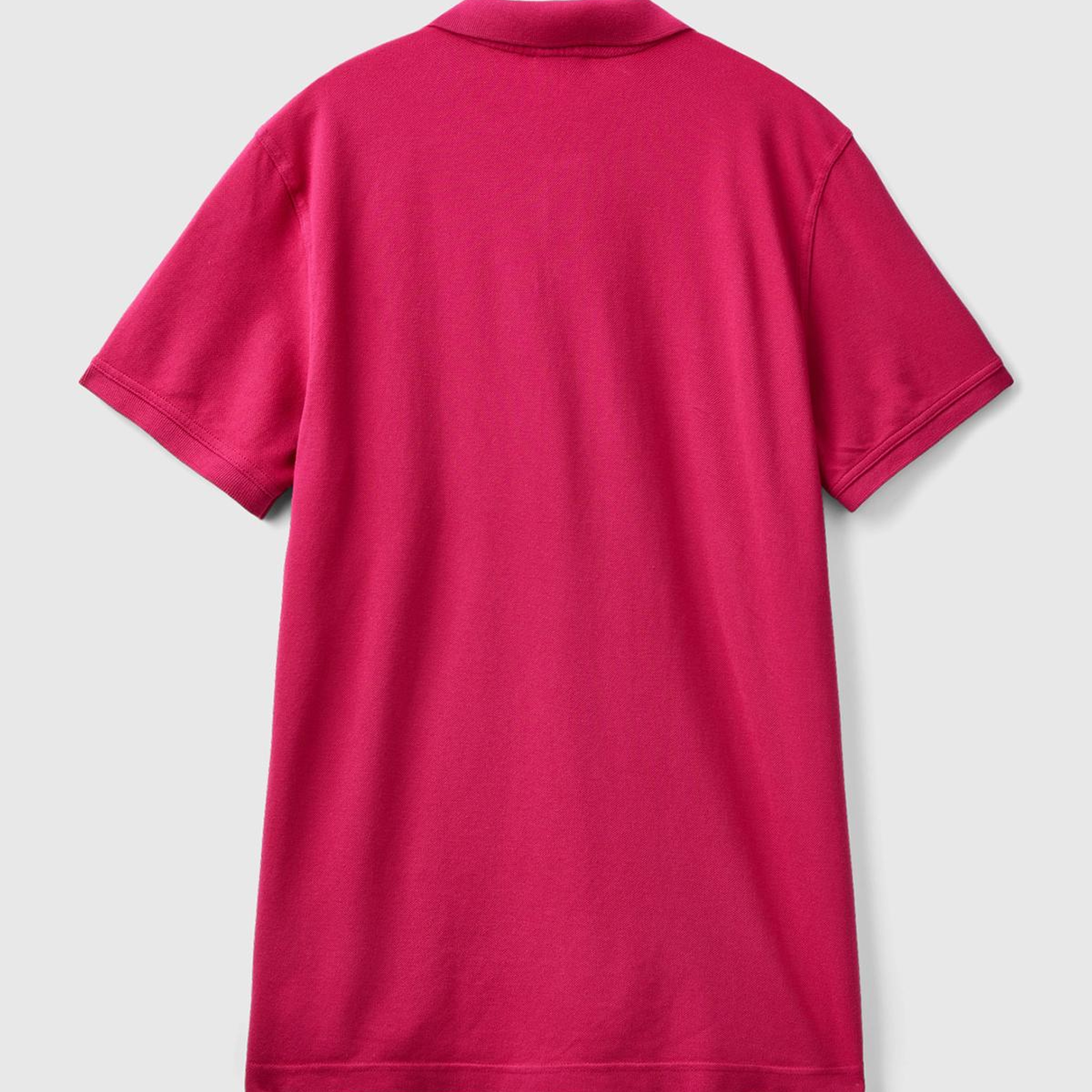 Erkek Koyu Fuşya Regular Fit Kısa Kollu Polo Tshirt