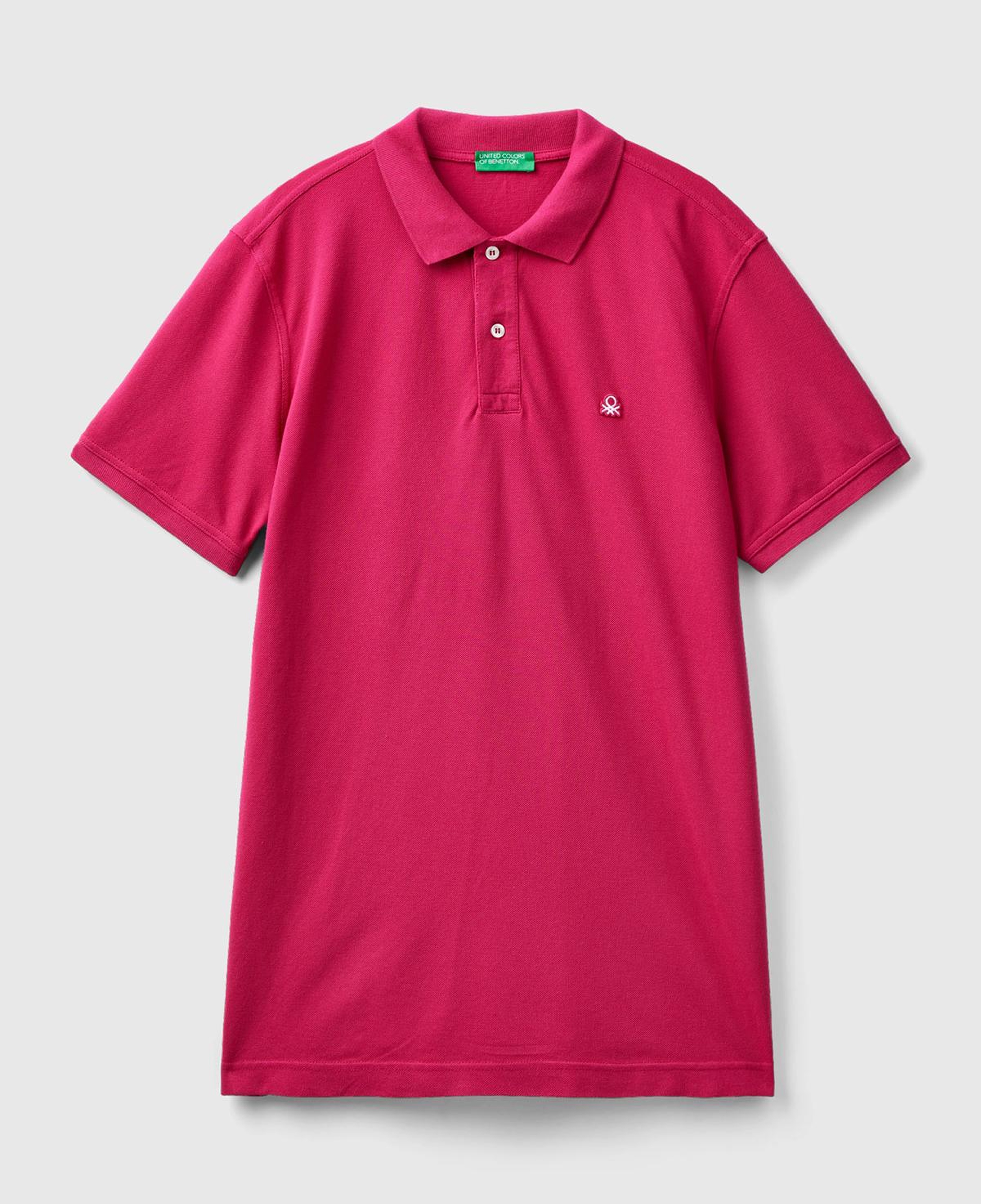 Erkek Koyu Fuşya Regular Fit Kısa Kollu Polo Tshirt