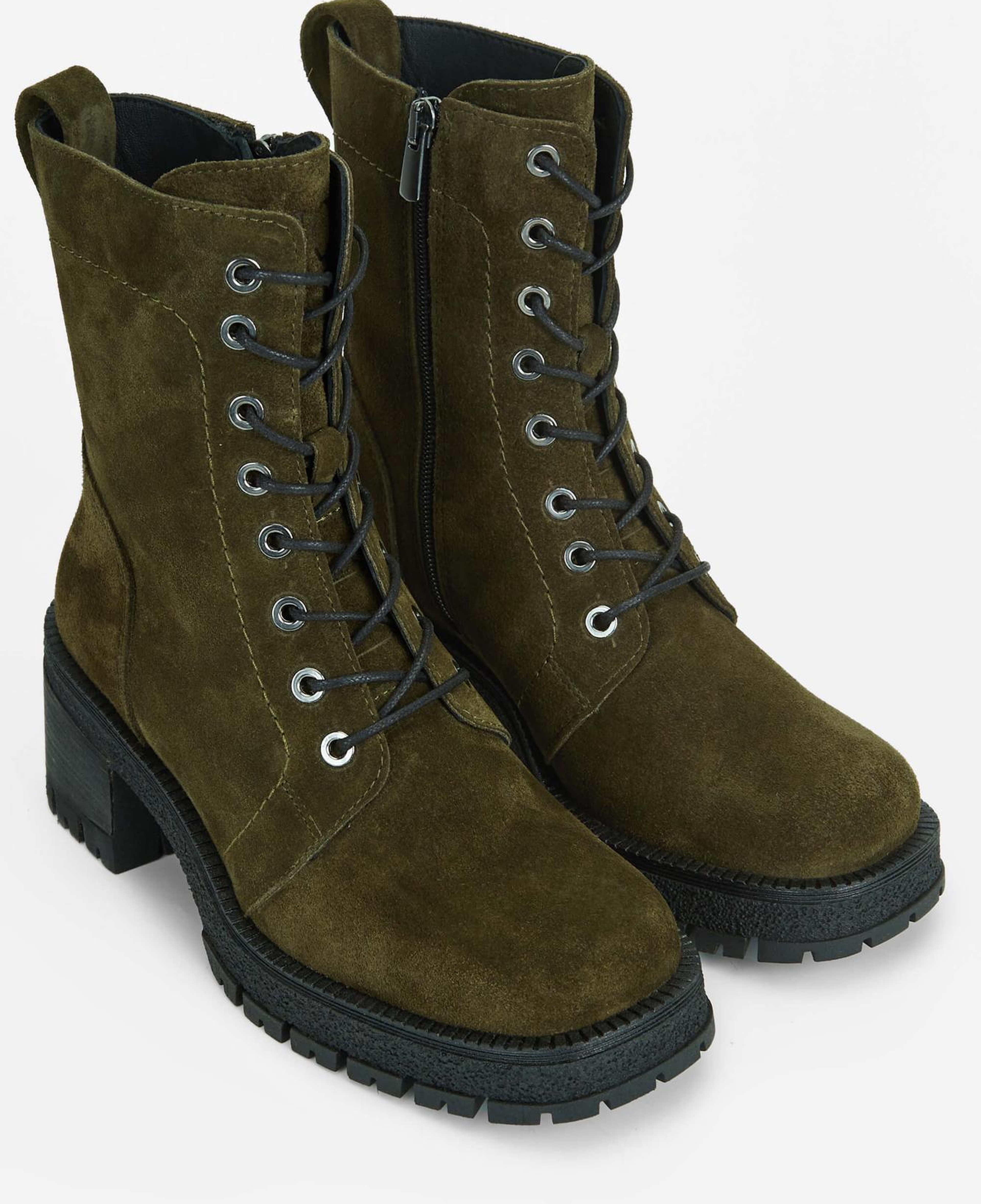 Tamer Tanca Kadın Hakiki Deri Haki Süet Casual Bot