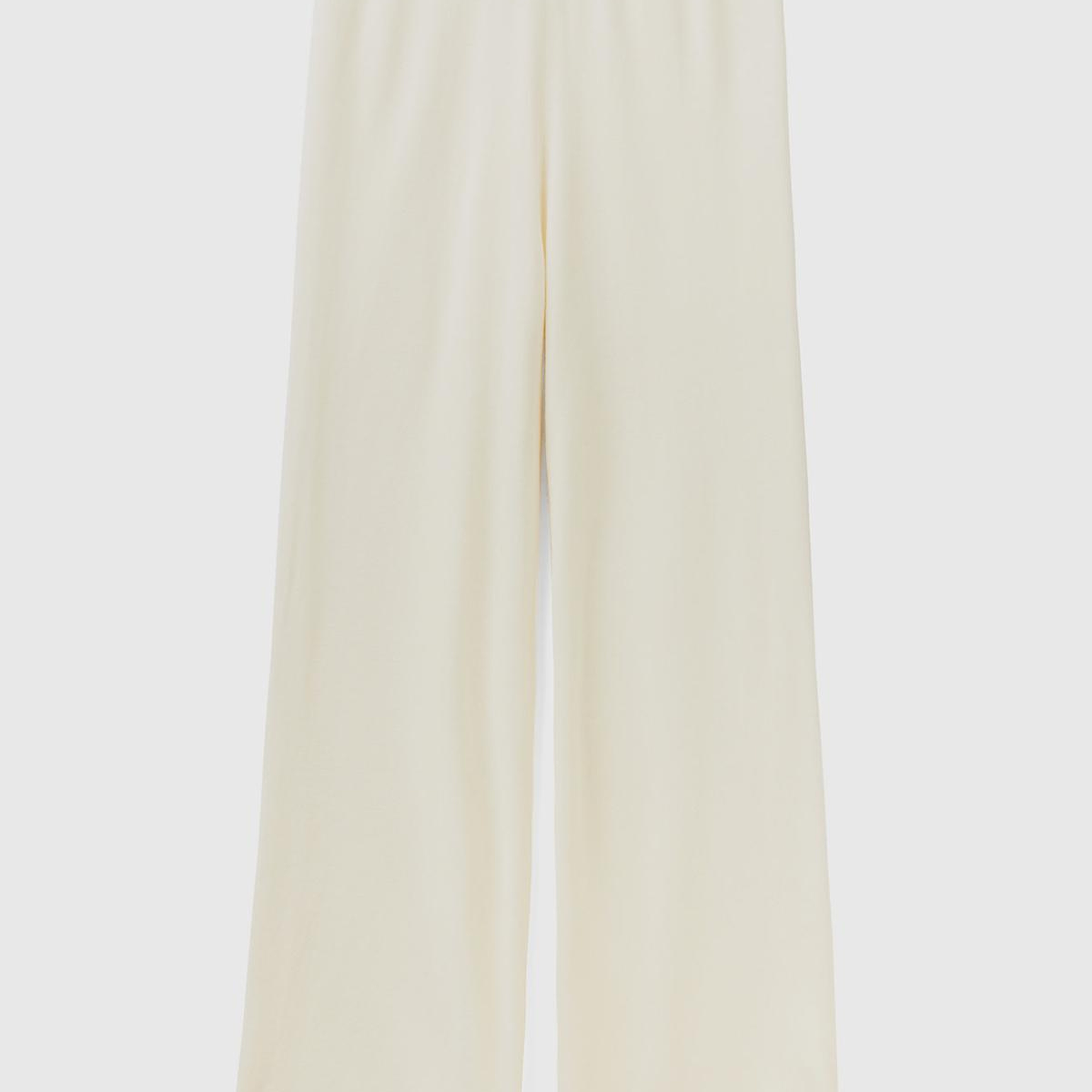 Kadın Krem Kaşmir Karışımlı  Triko Eşofman Altı