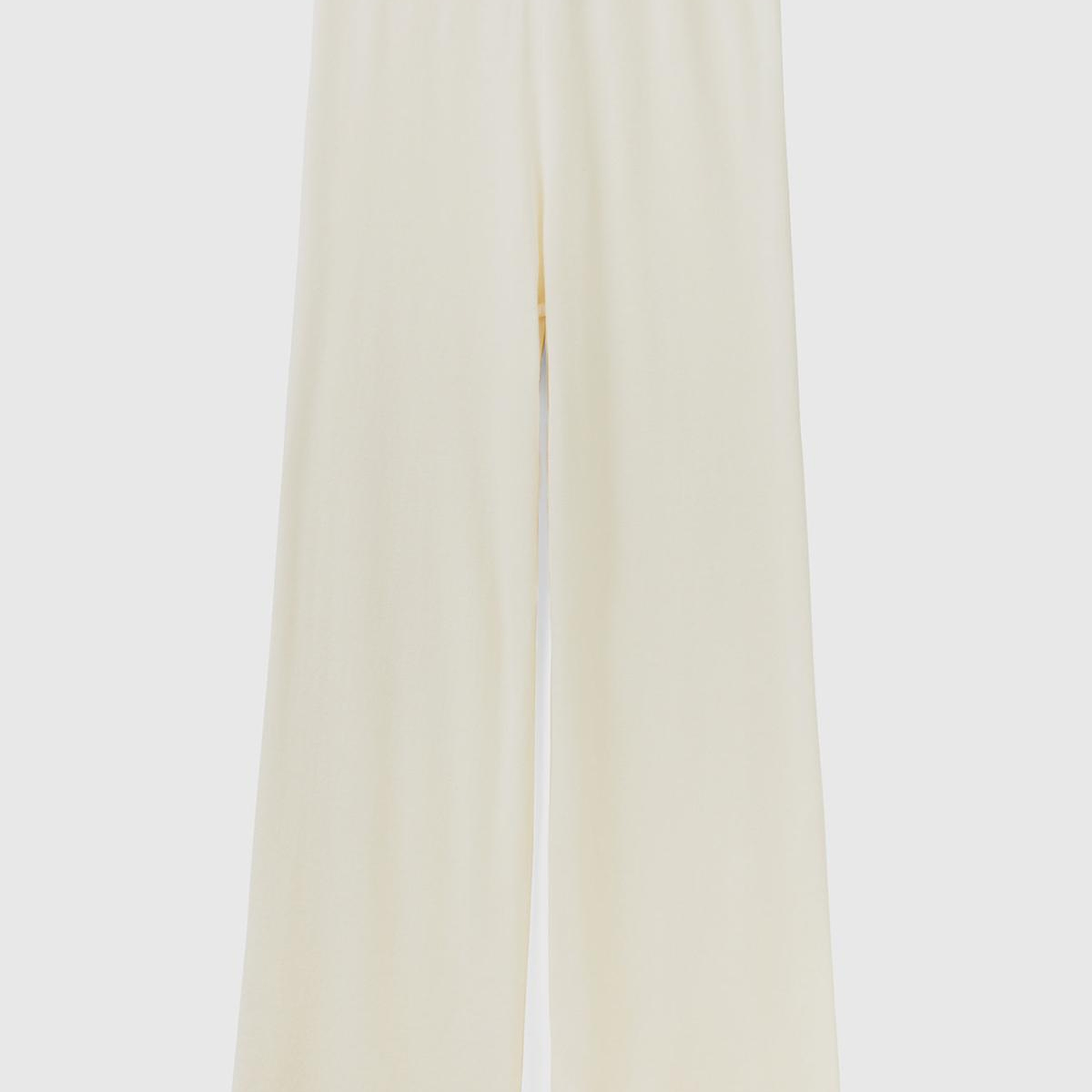 Kadın Krem Kaşmir Karışımlı  Triko Eşofman Altı