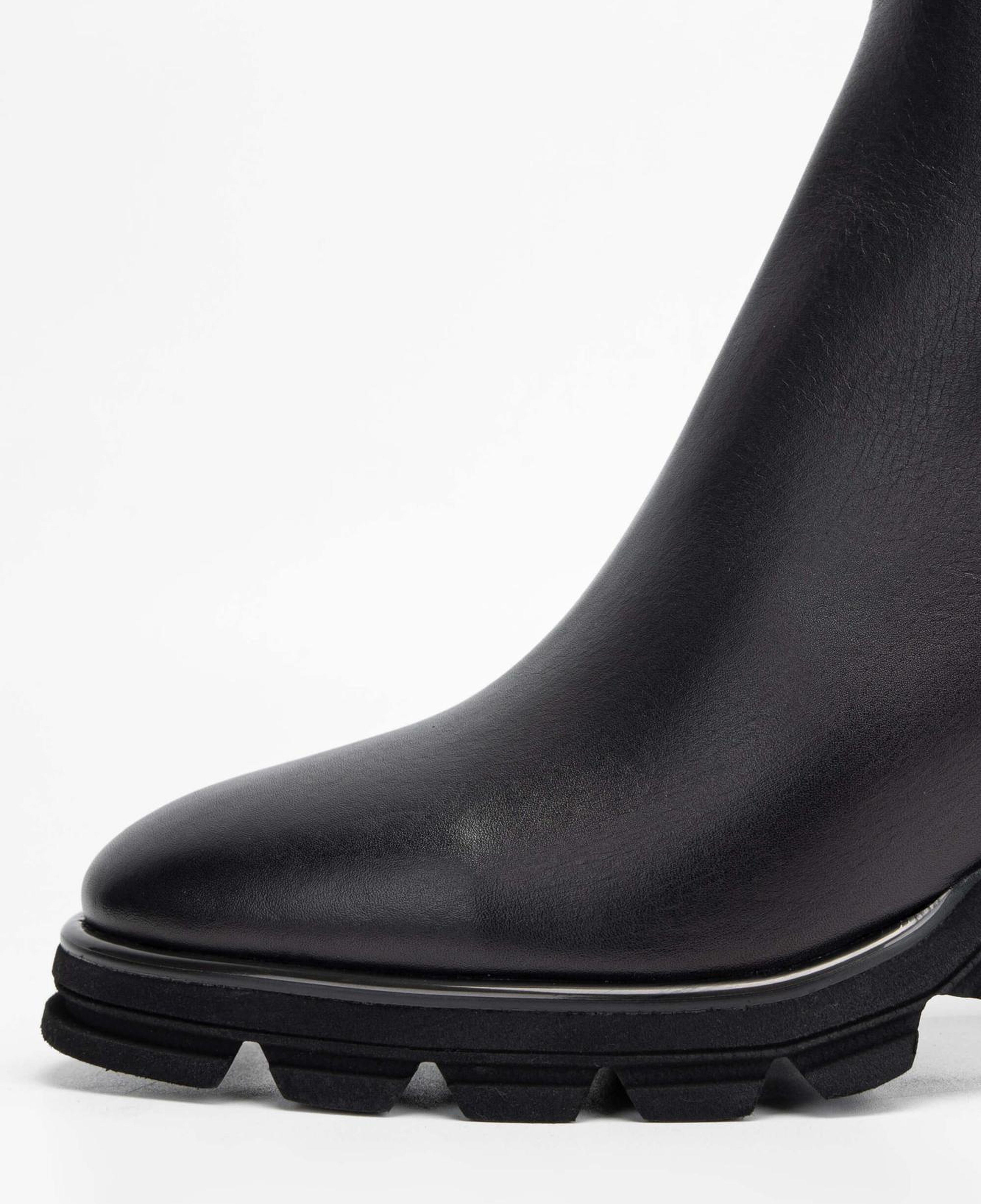 Tamer Tanca Kadın Hakiki Deri Siyah Deri Topuklu Bot